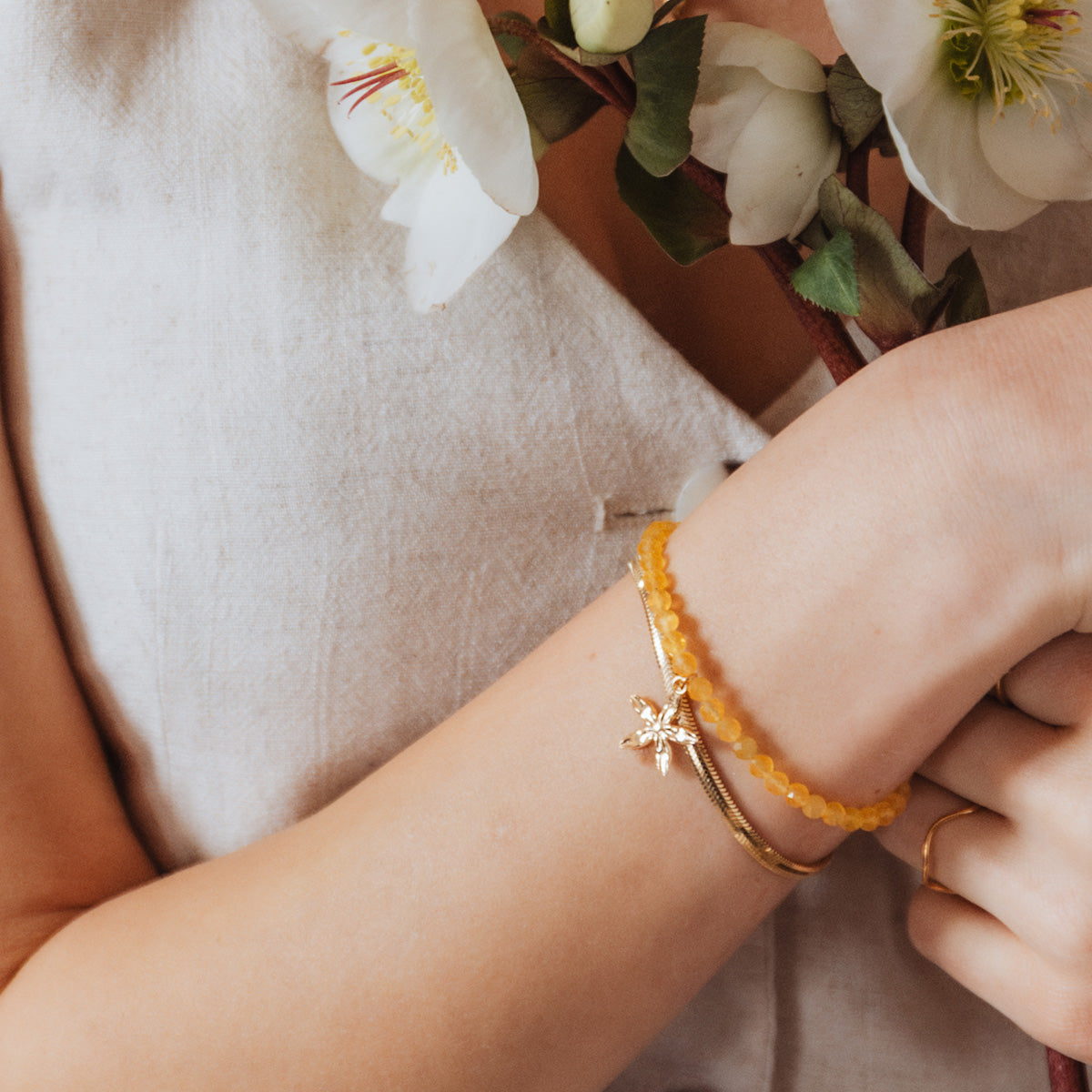 Bransoletka CYNTHIA srebrna pozłacana