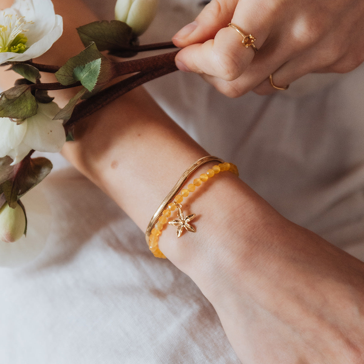 Bransoletka CYNTHIA srebrna pozłacana