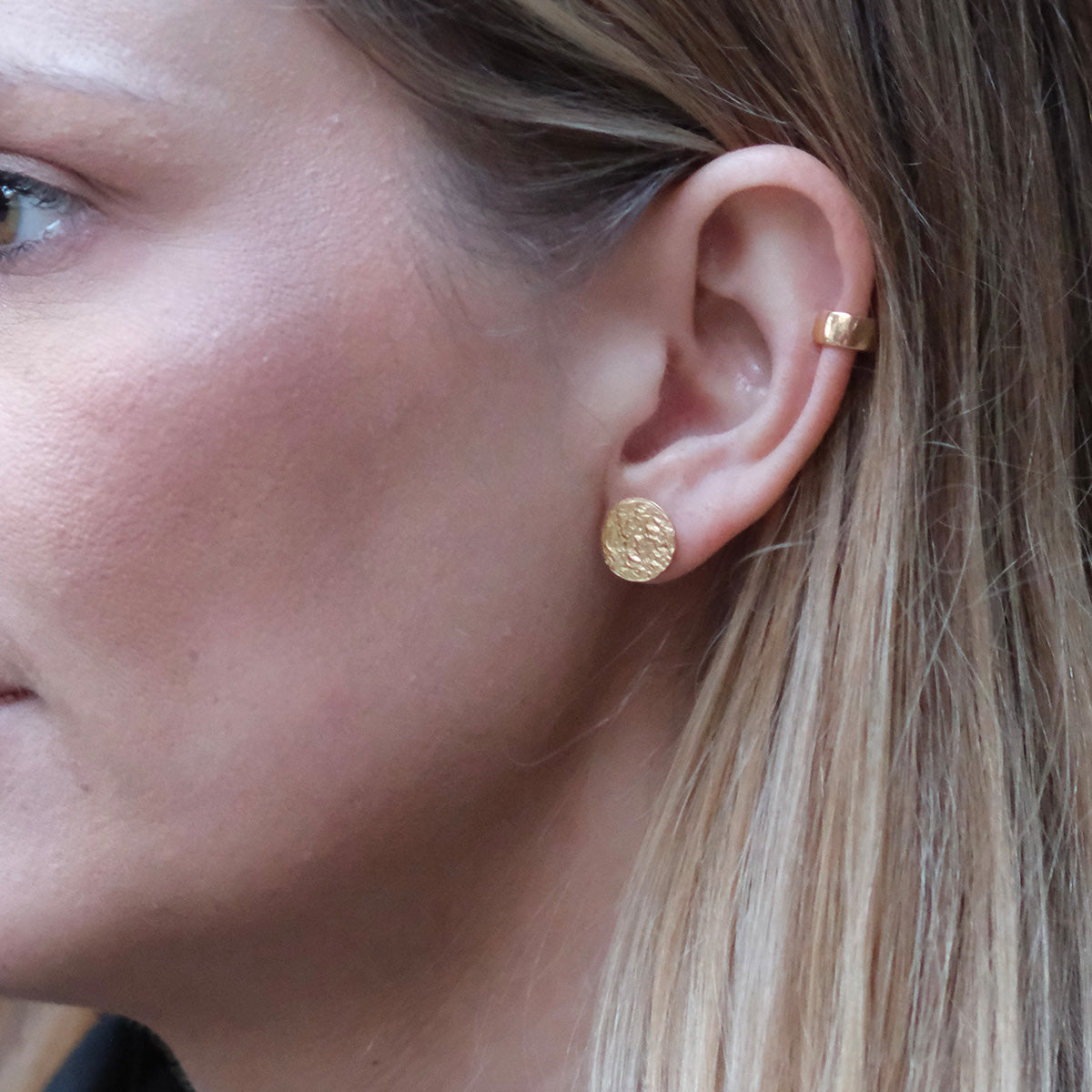 Kolczyki FLOW srebrne pozłacane