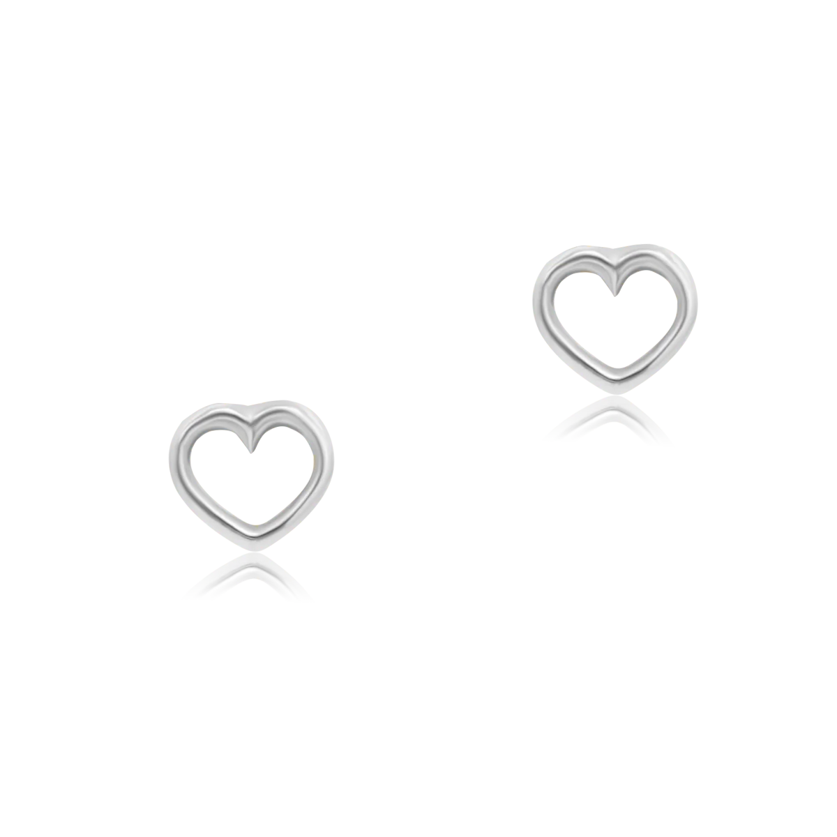 Kolczyki serca SWEETHEART białe złoto