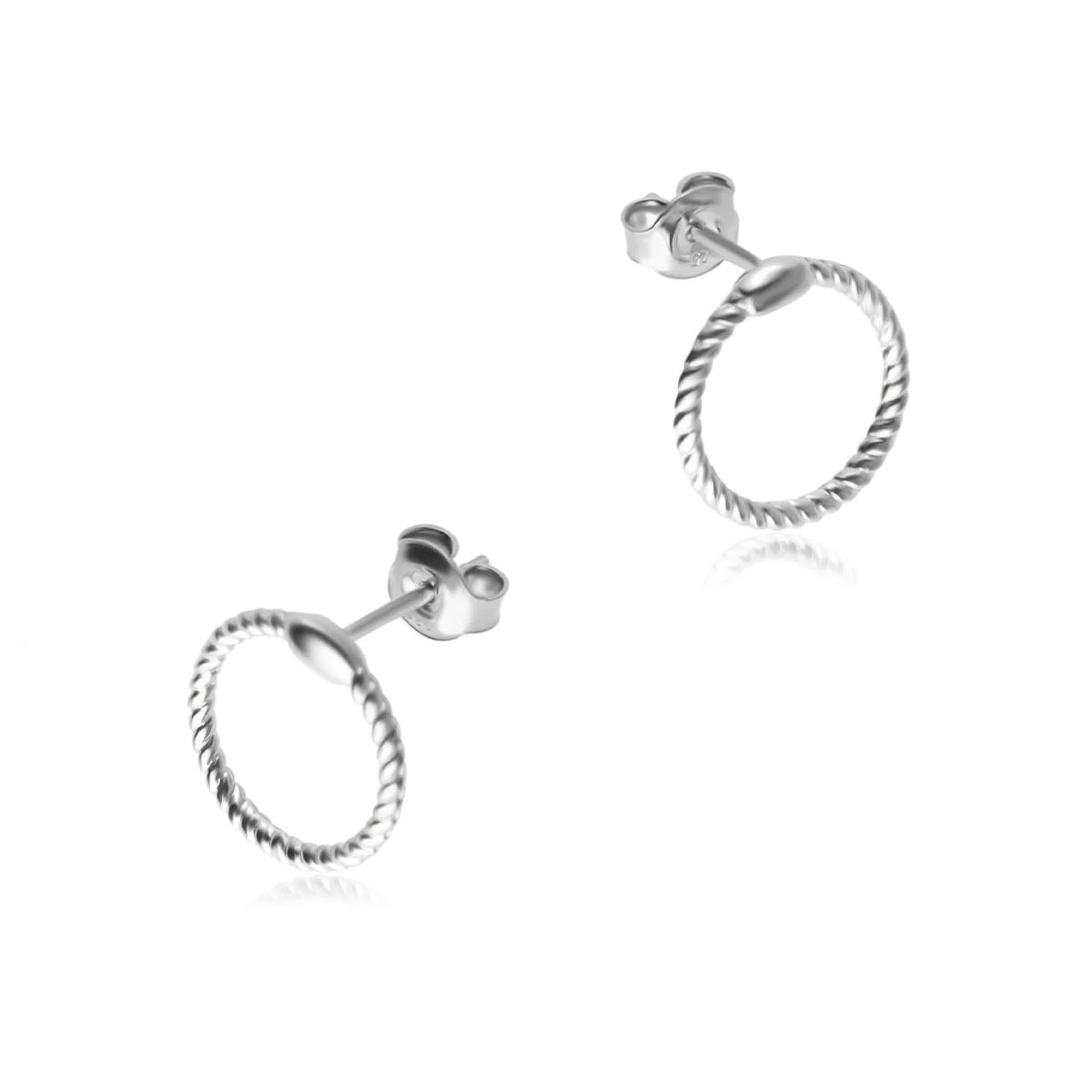 Kolczyki koła HELISA białe złoto