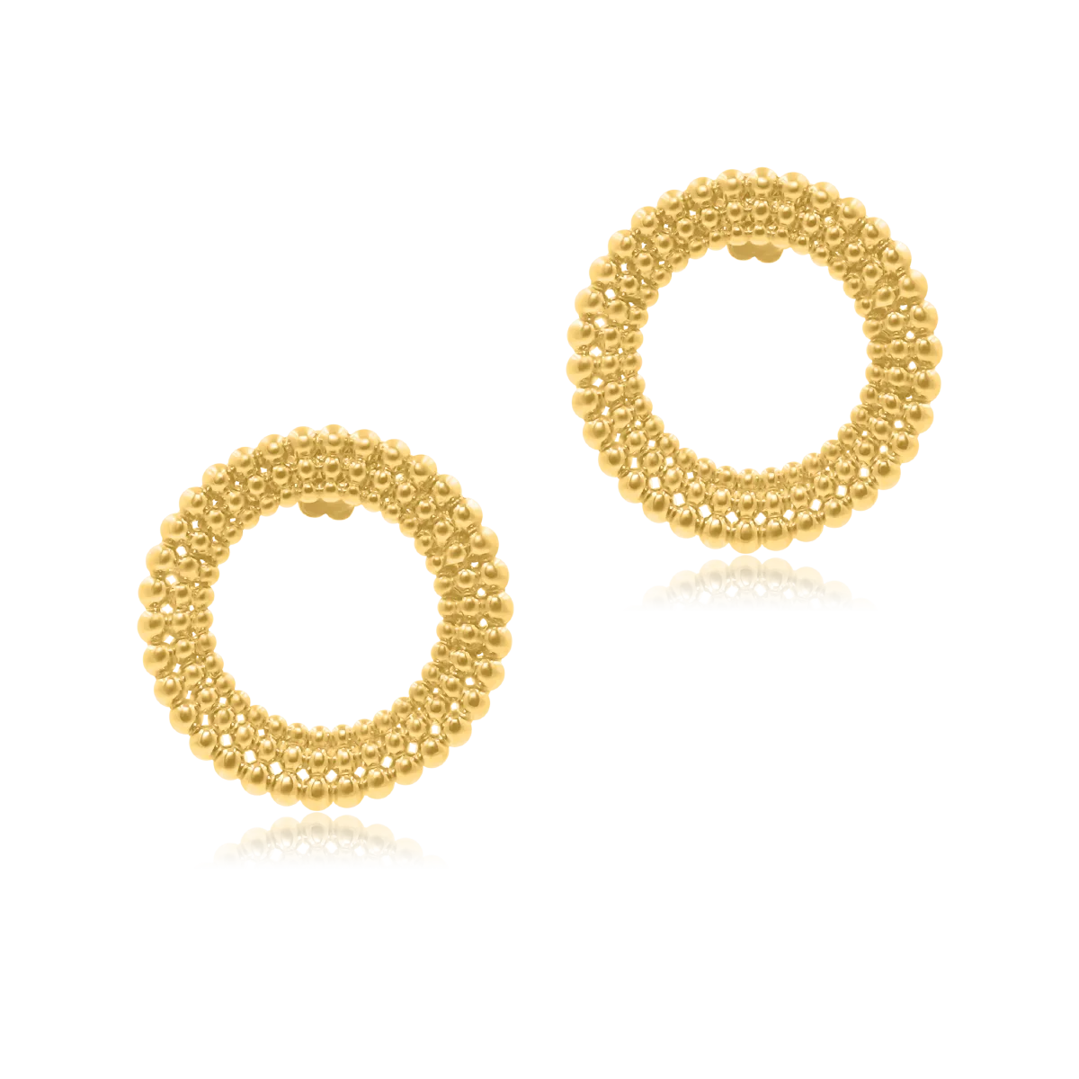 Kolczyki koła SUNRISE złote