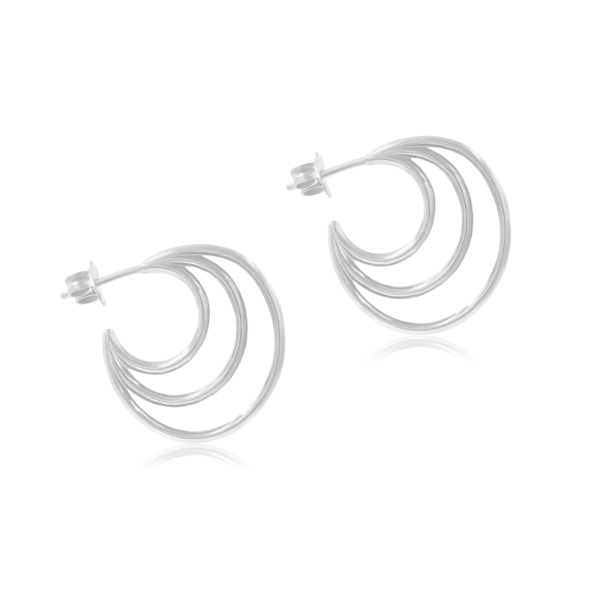 Kolczyki koła CHARM białe złoto