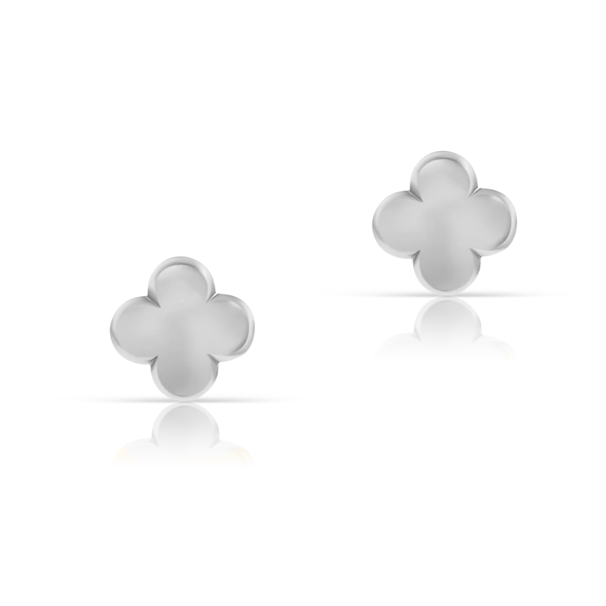 Kolczyki koniczyny LYA białe złoto