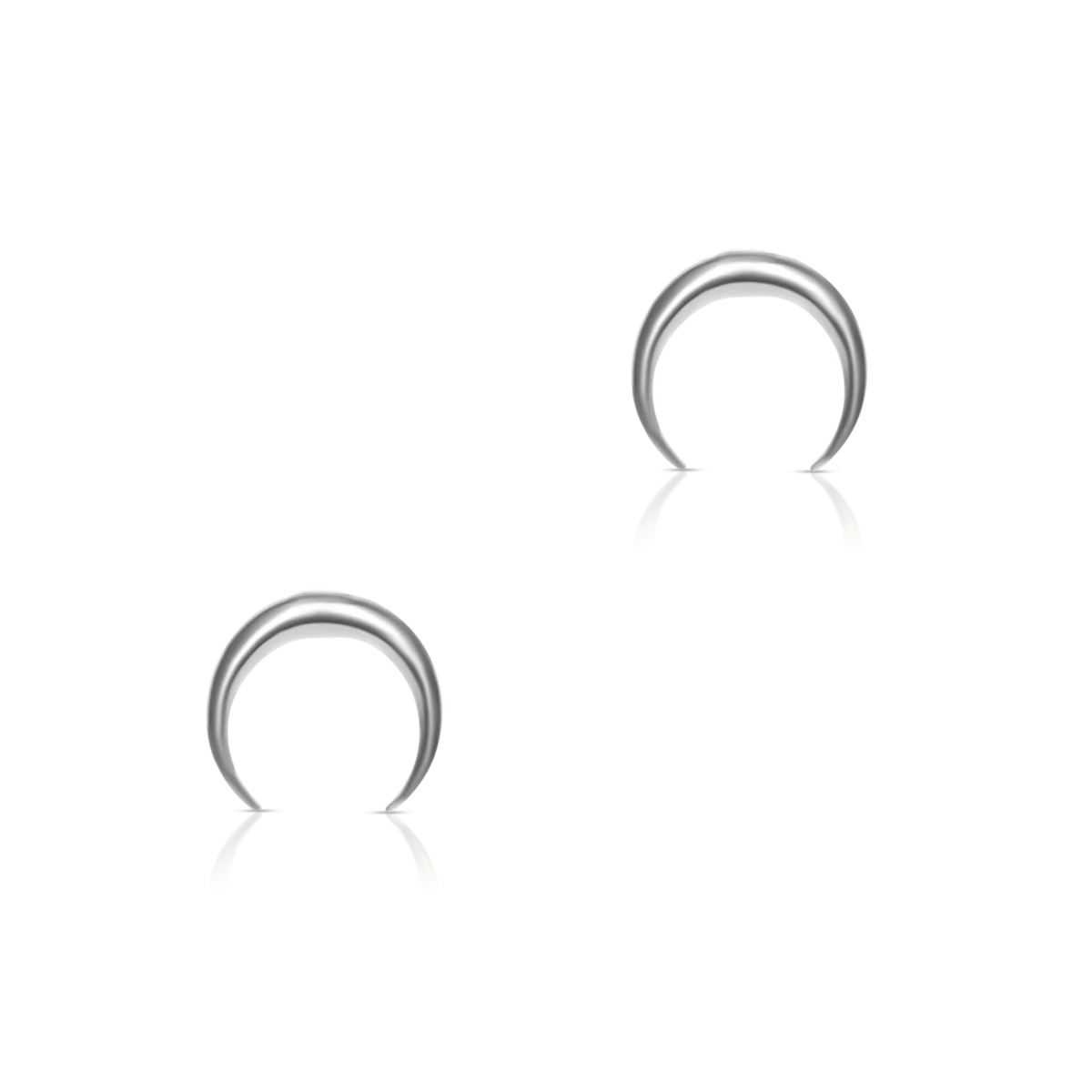 Kolczyki księżyce MOON białe złoto