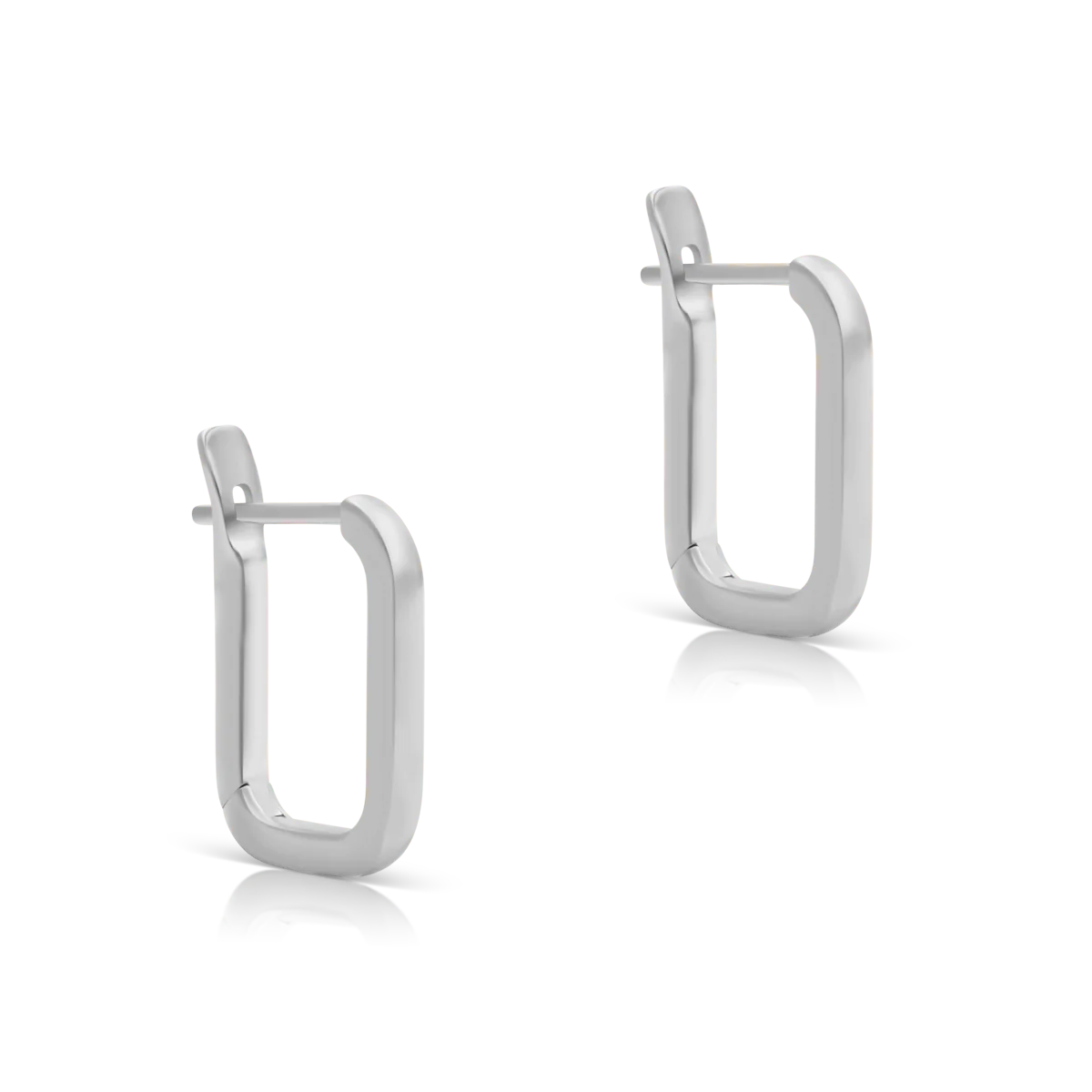 Kolczyki SQUARE białe złoto