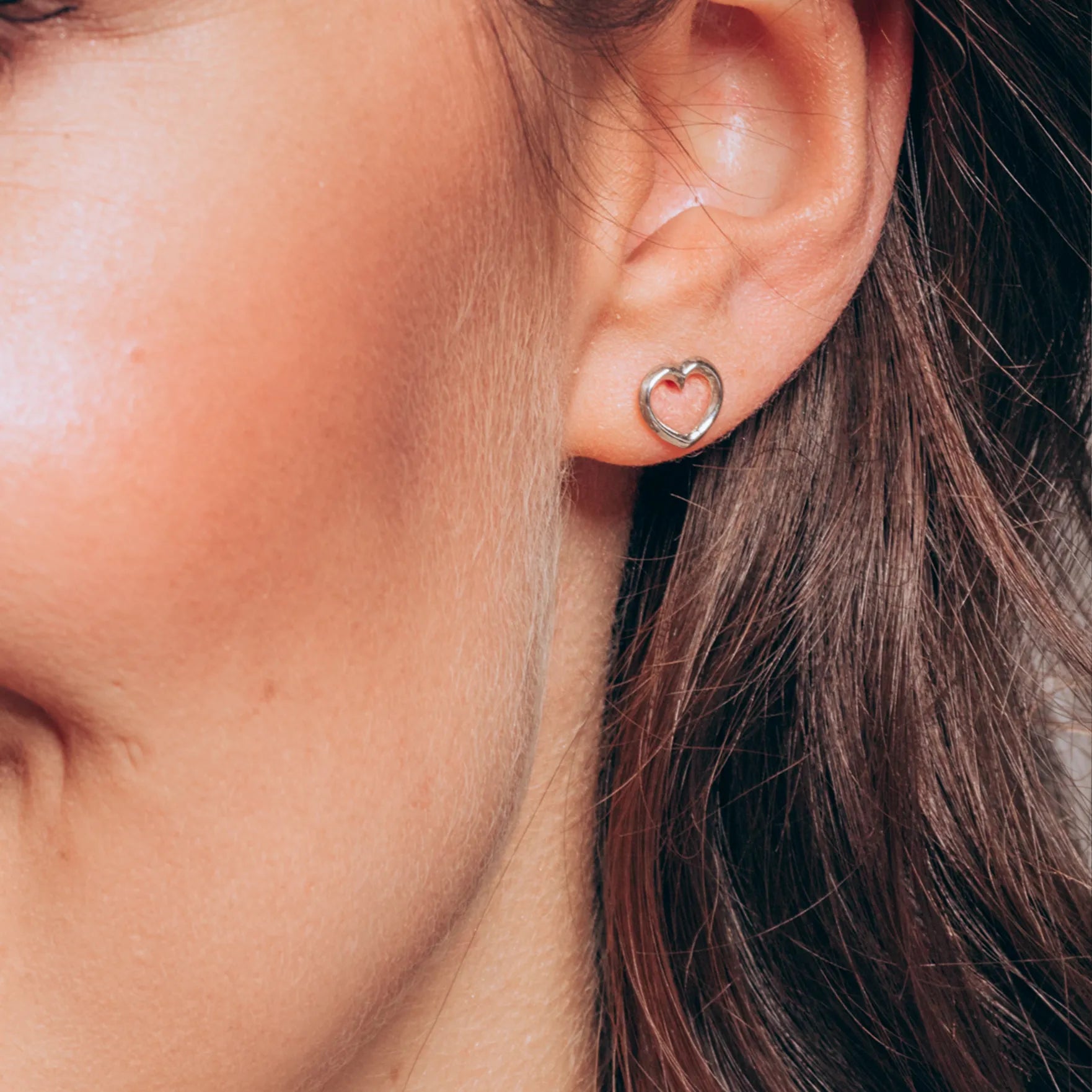 Kolczyki serca SWEETHEART białe złoto