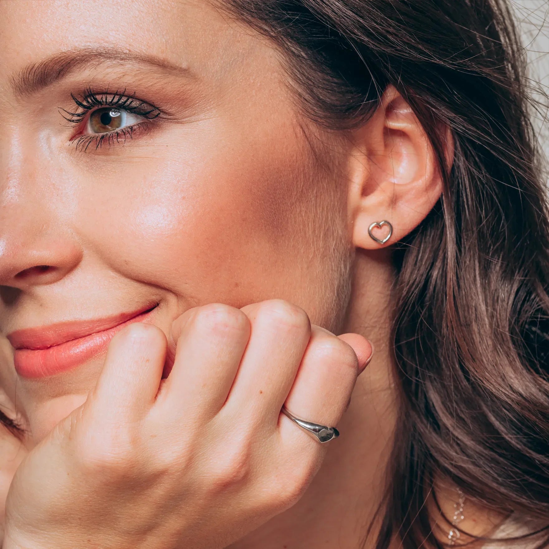 Kolczyki serca SWEETHEART białe złoto