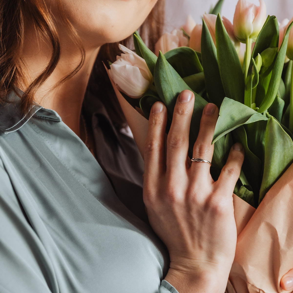 Pierścionek AURA srebrny