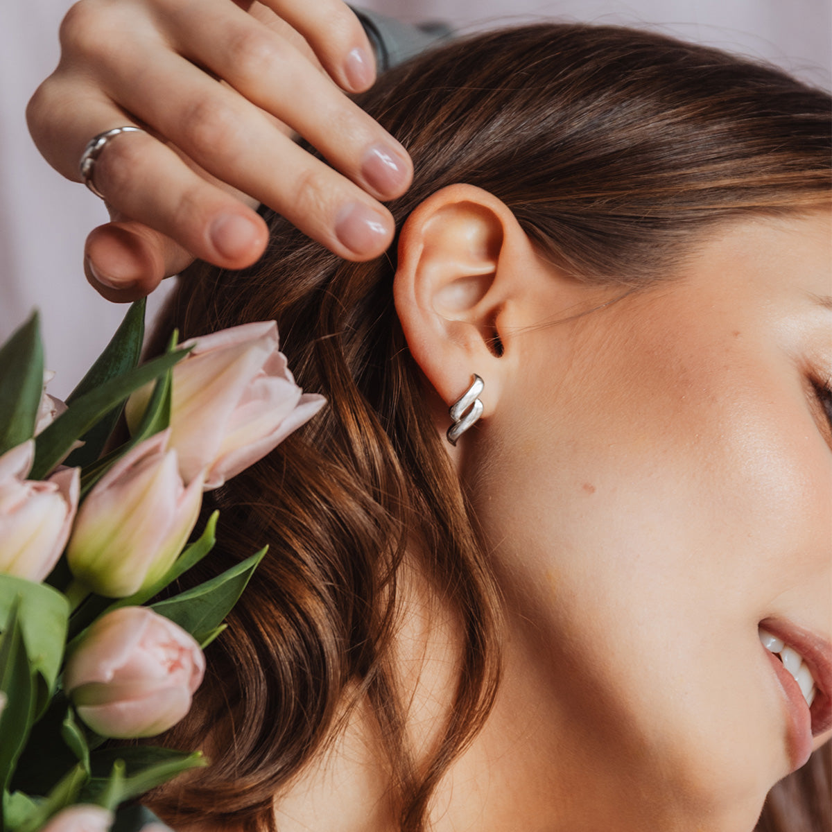 Kolczyki POINT srebrne