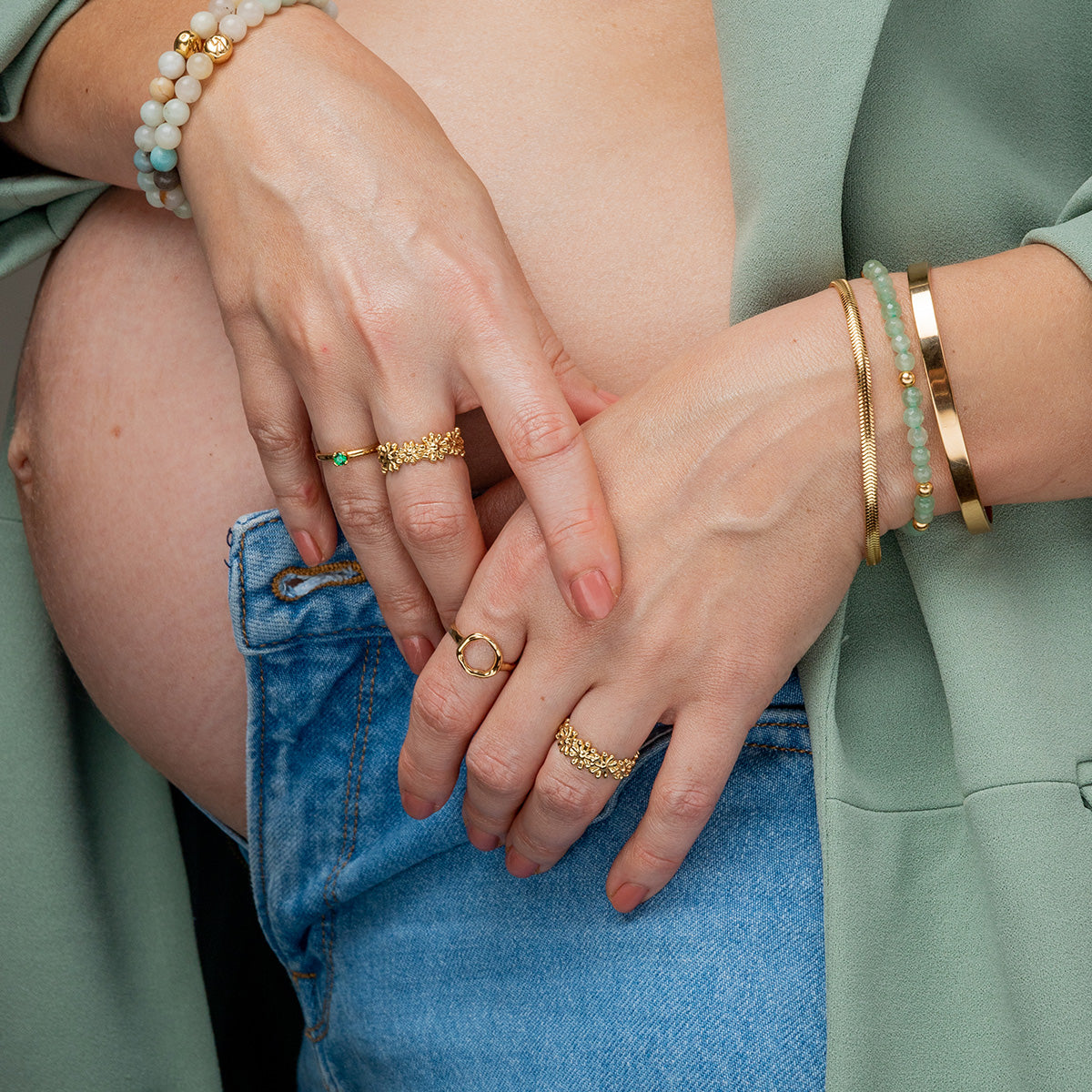 Bransoletka MILA srebrna pozłacana