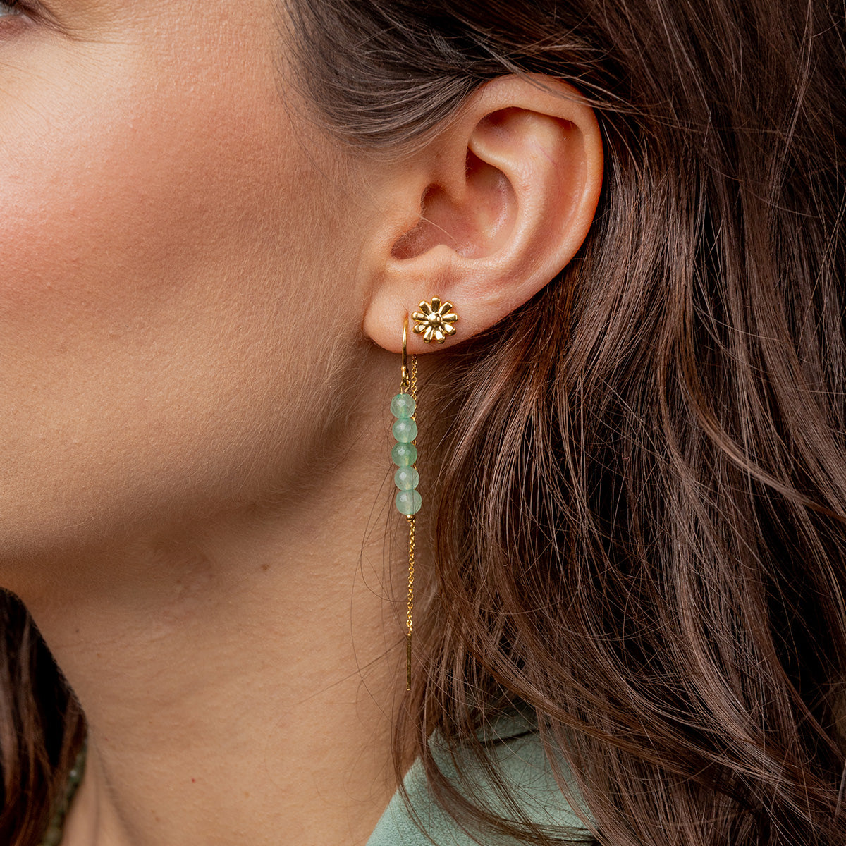 Kolczyki kwiaty DAISIES złote