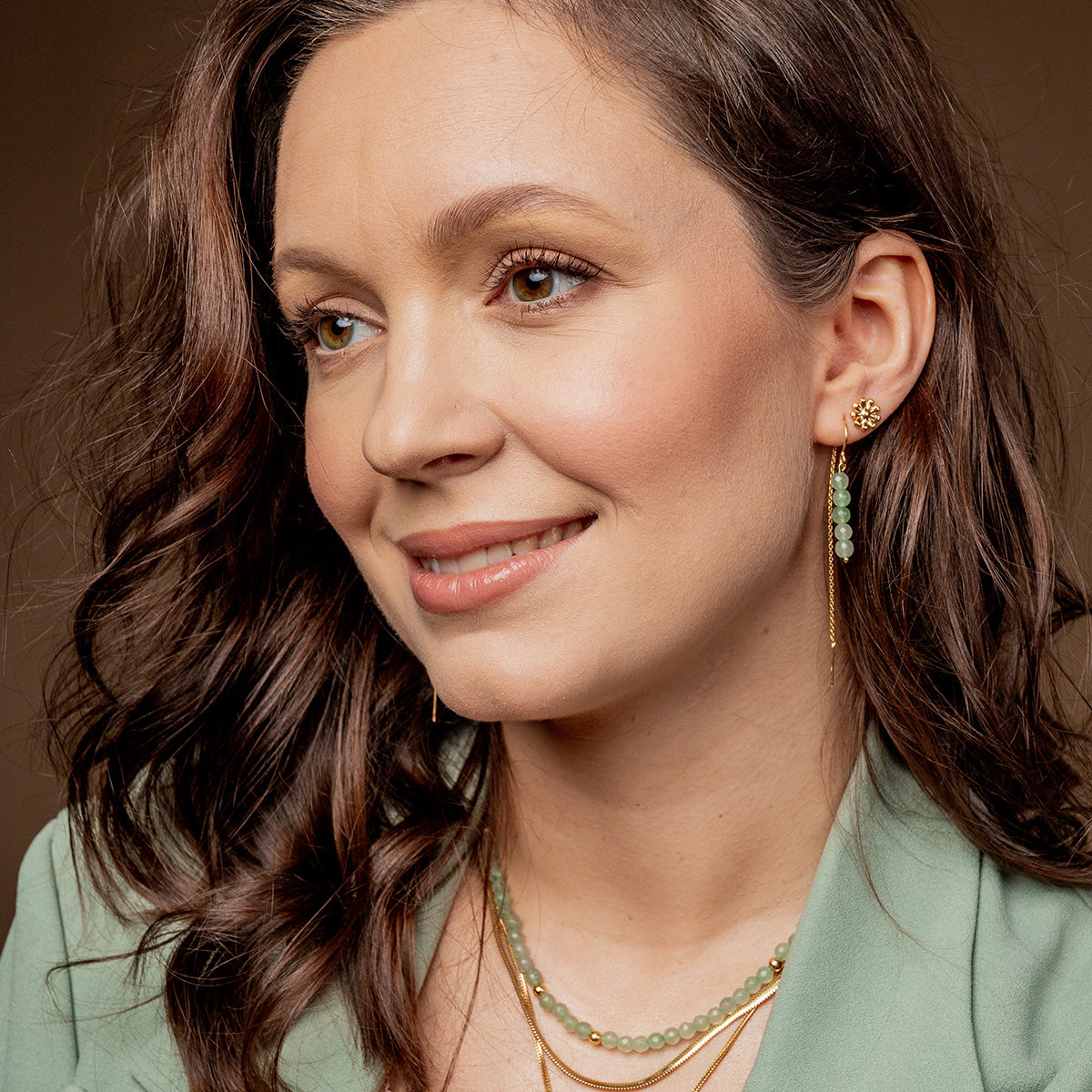 Kolczyki kwiaty DAISIES złote