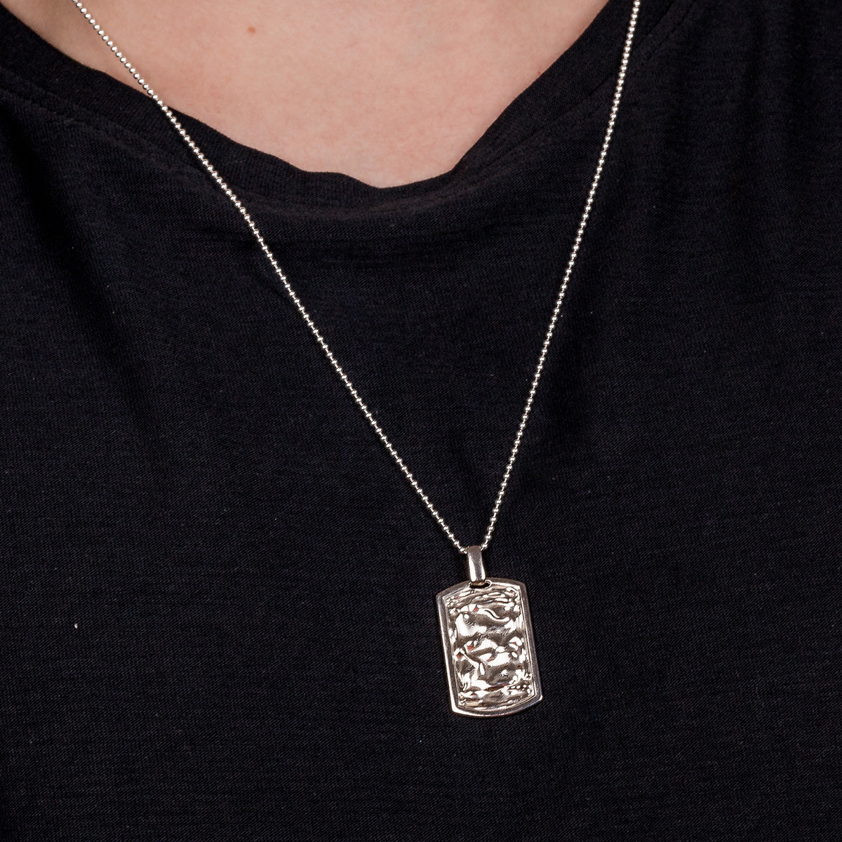 Zestaw UNISEX srebrny - łańcuszek i zawieszka