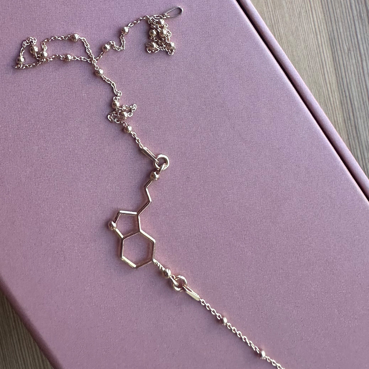 Naszyjnik SEROTONIN srebrny pozłacany