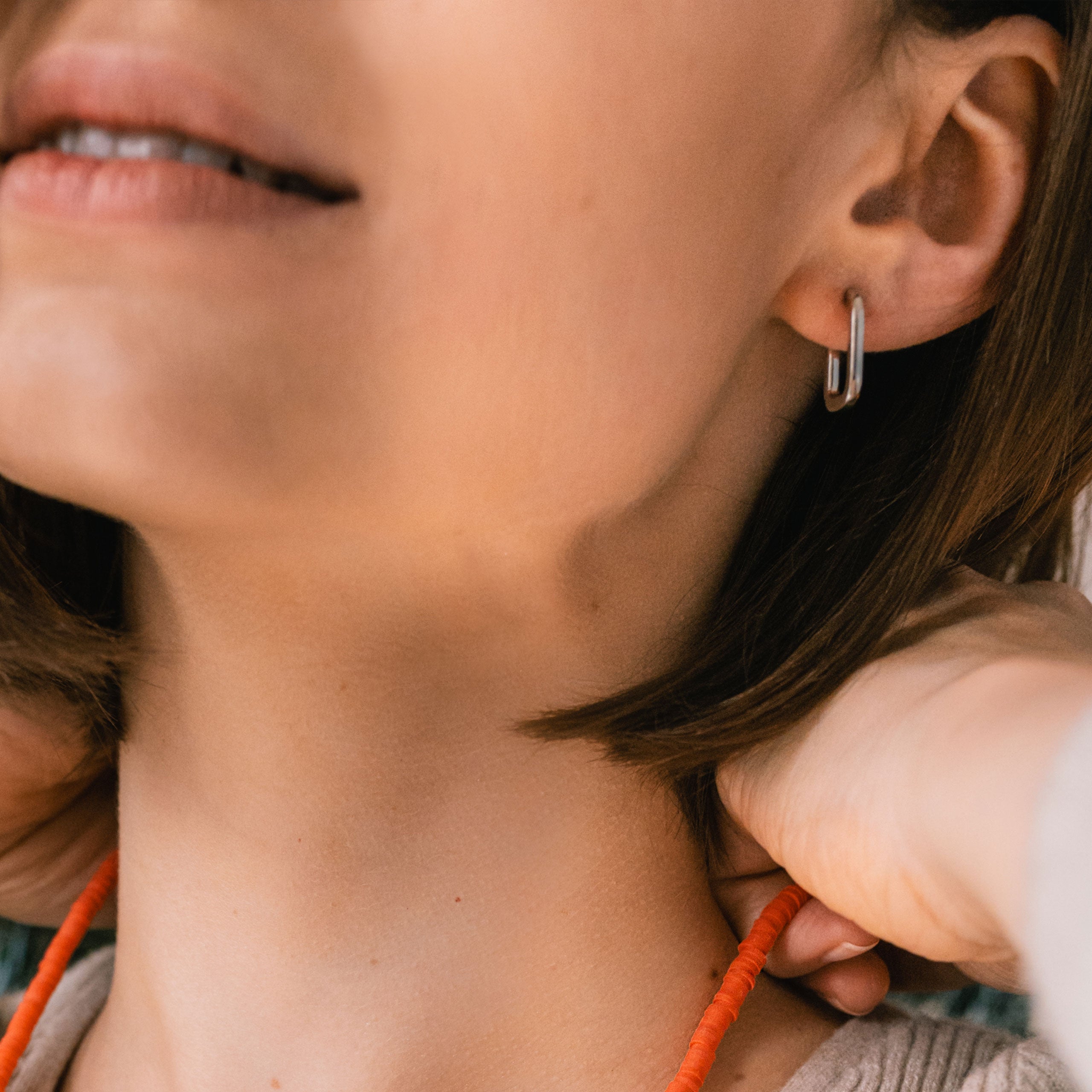 Kolczyki SQUARE białe złoto