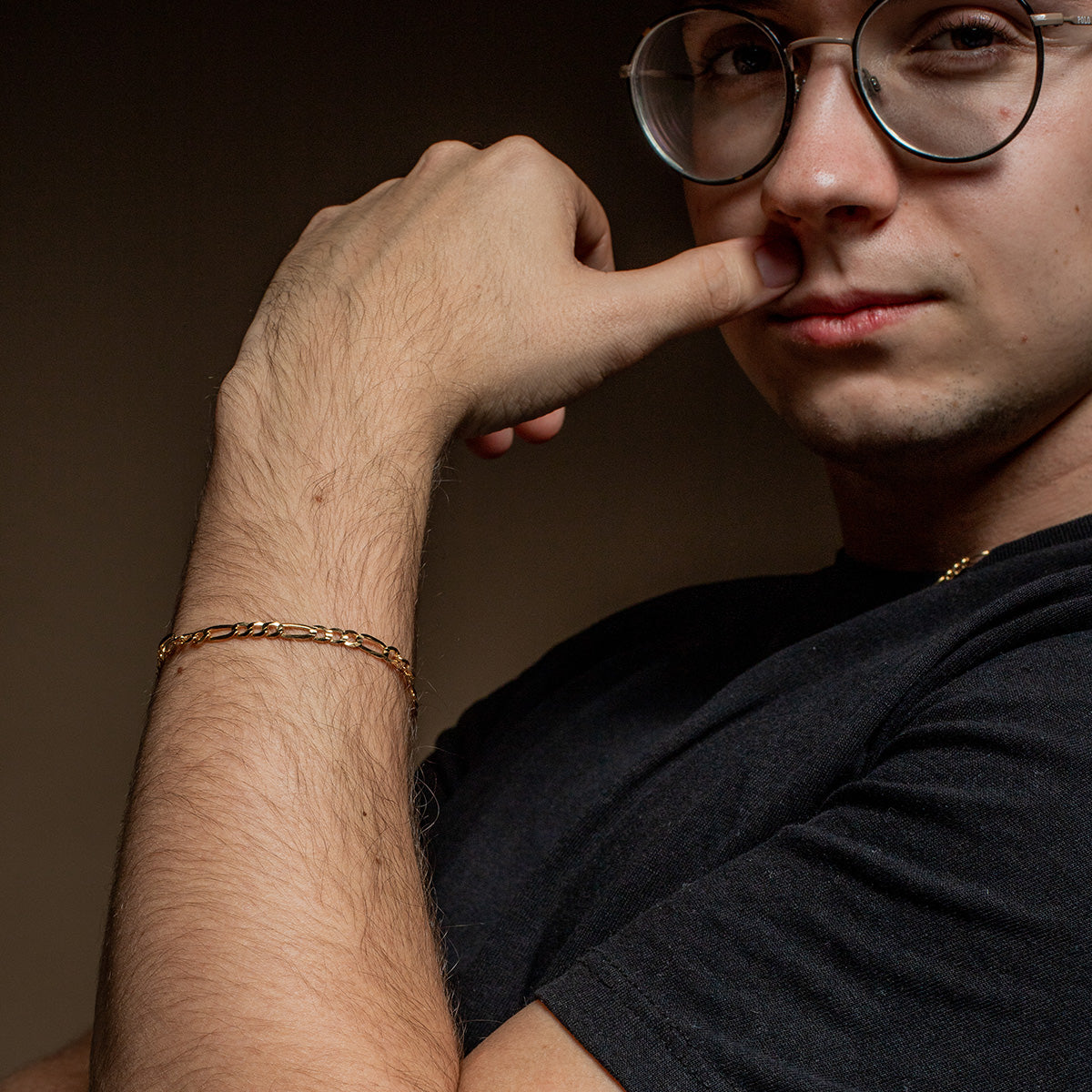 Bransoletka TAYLOR - UNISEX srebrna pozłacana