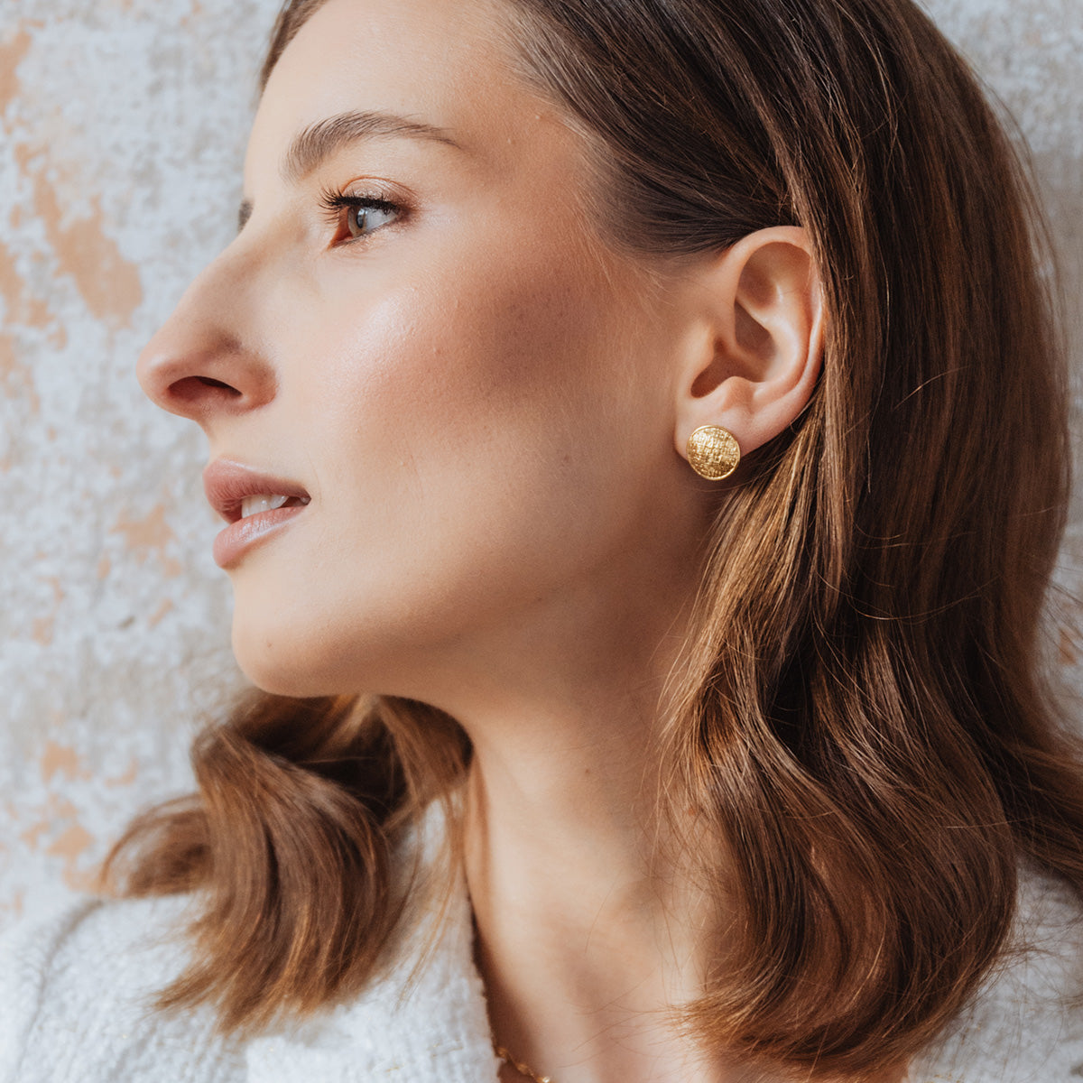 Kolczyki TWEED złote