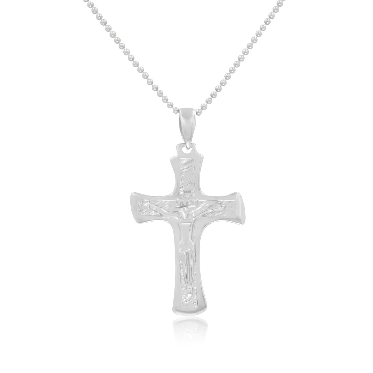 Zawieszka KRZYŻYK białe złoto - S