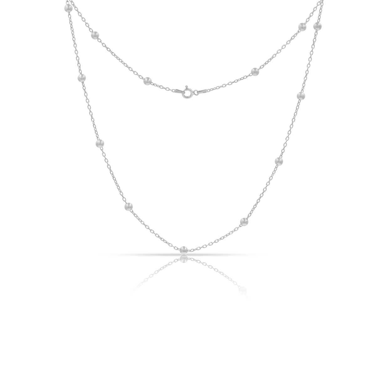 Zestaw CLOE srebrny- łańcuszek i bransoletka