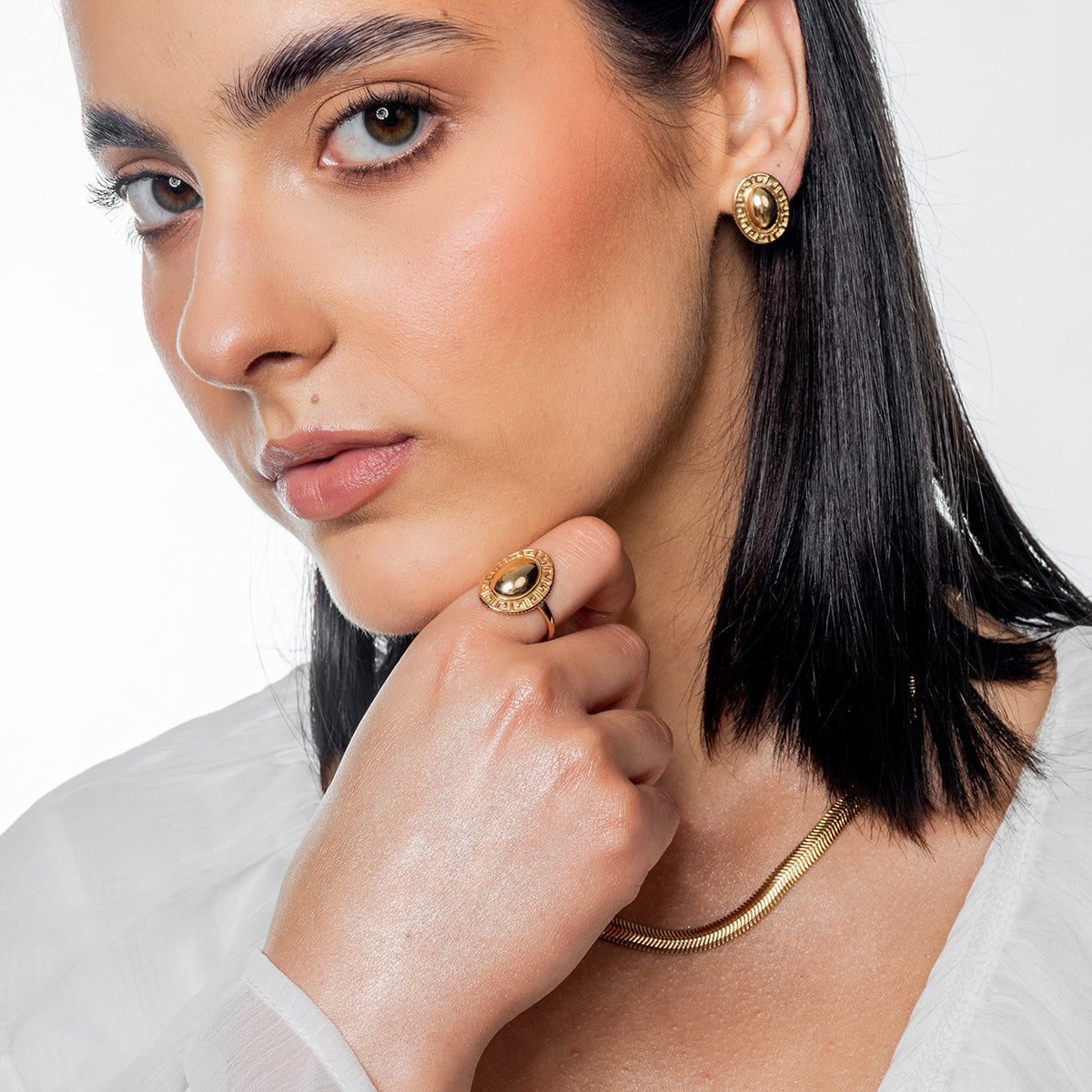 Kolczyki ZOE srebrne pozłacane