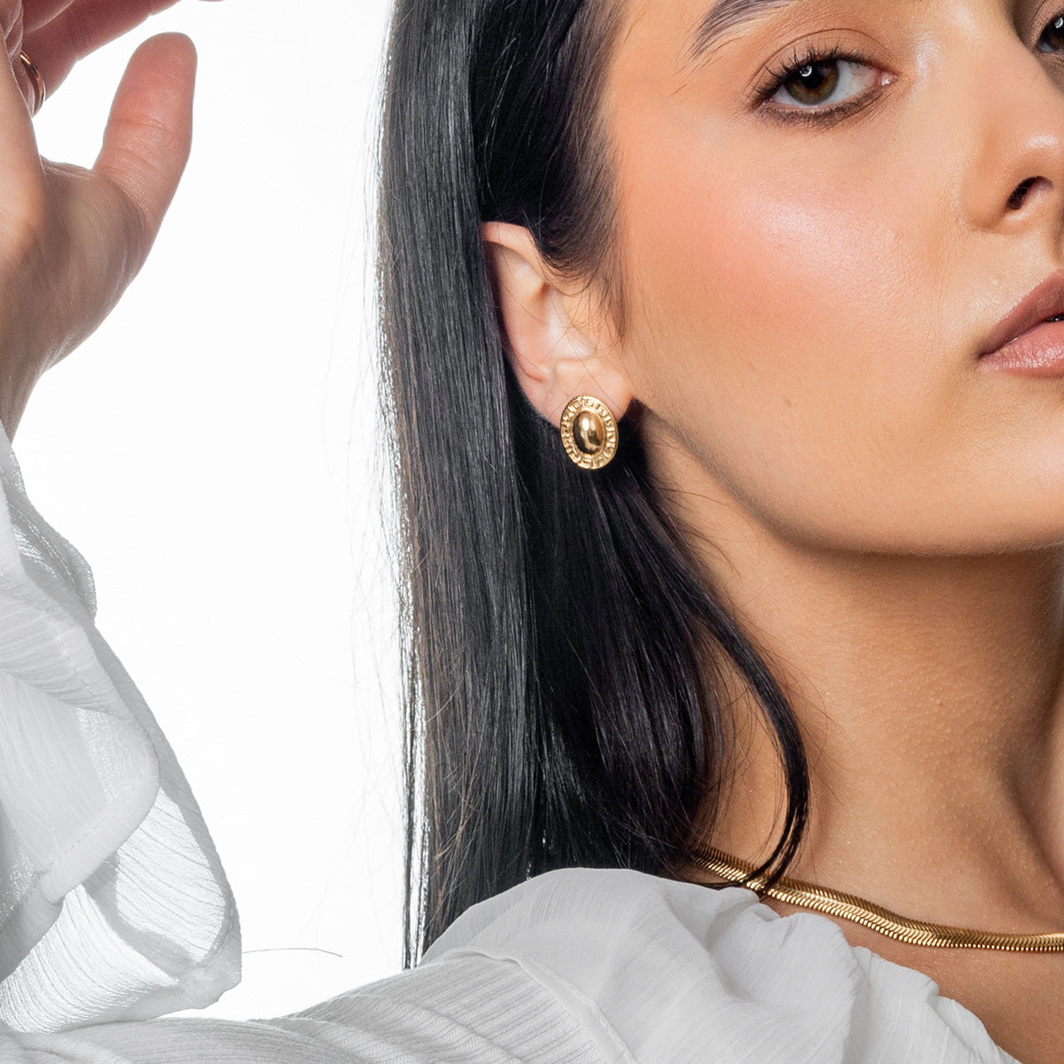 Kolczyki ZOE srebrne pozłacane