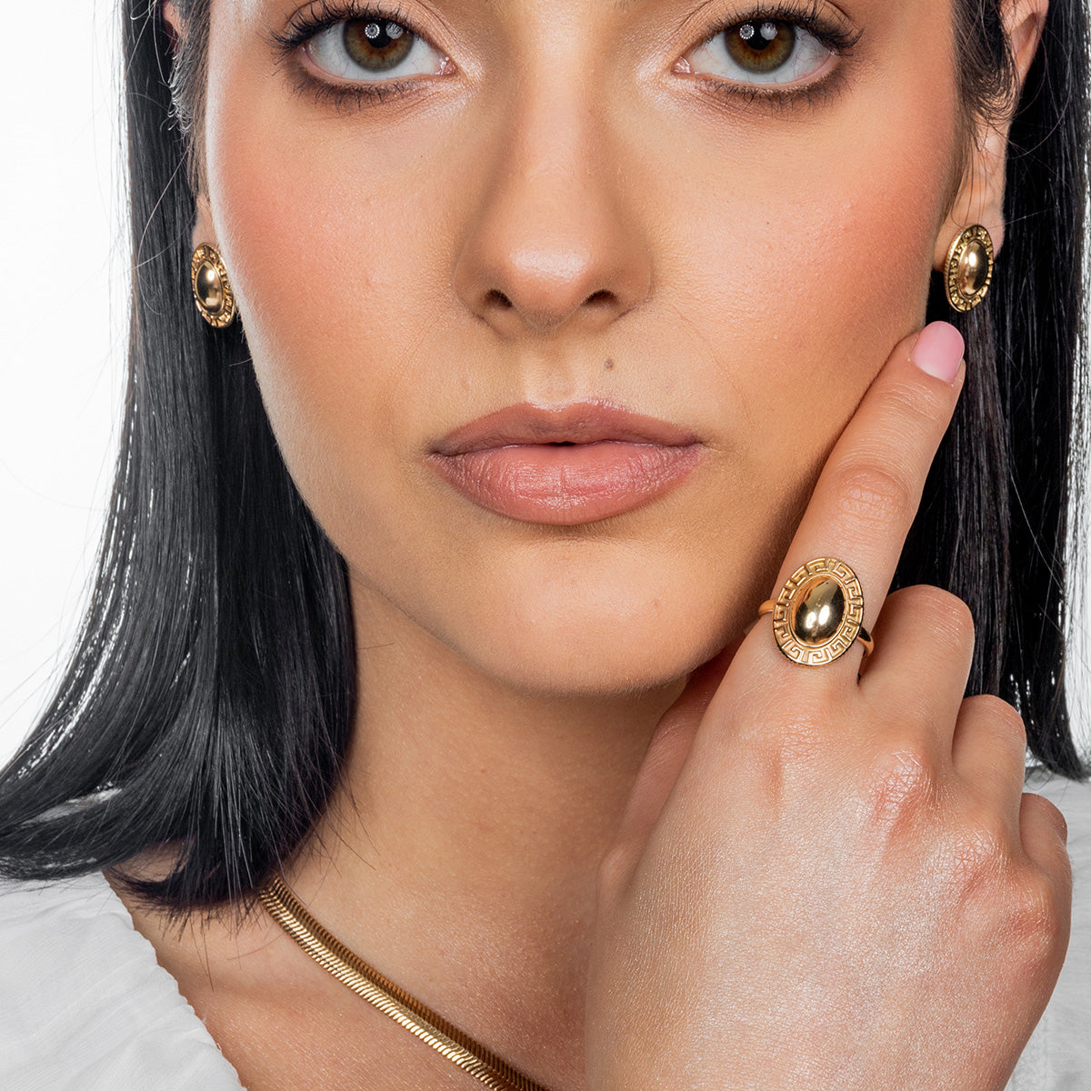 Pierścionek ZOE srebrny pozłacany