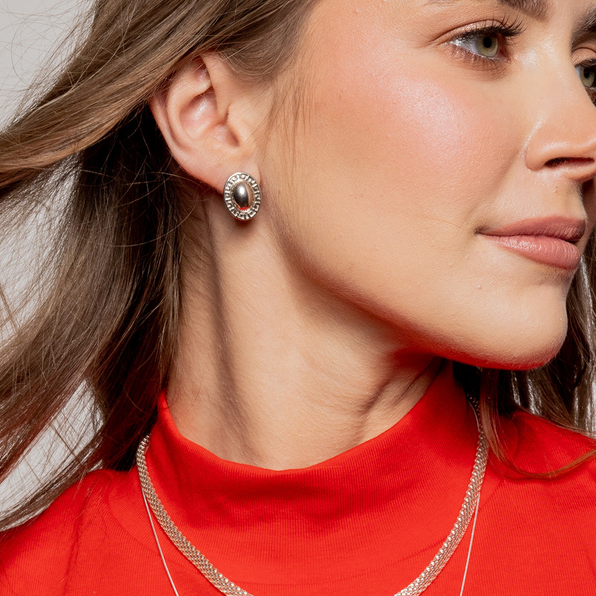 Zestaw ZOE 1 srebrny - kolczyki i pierścionek