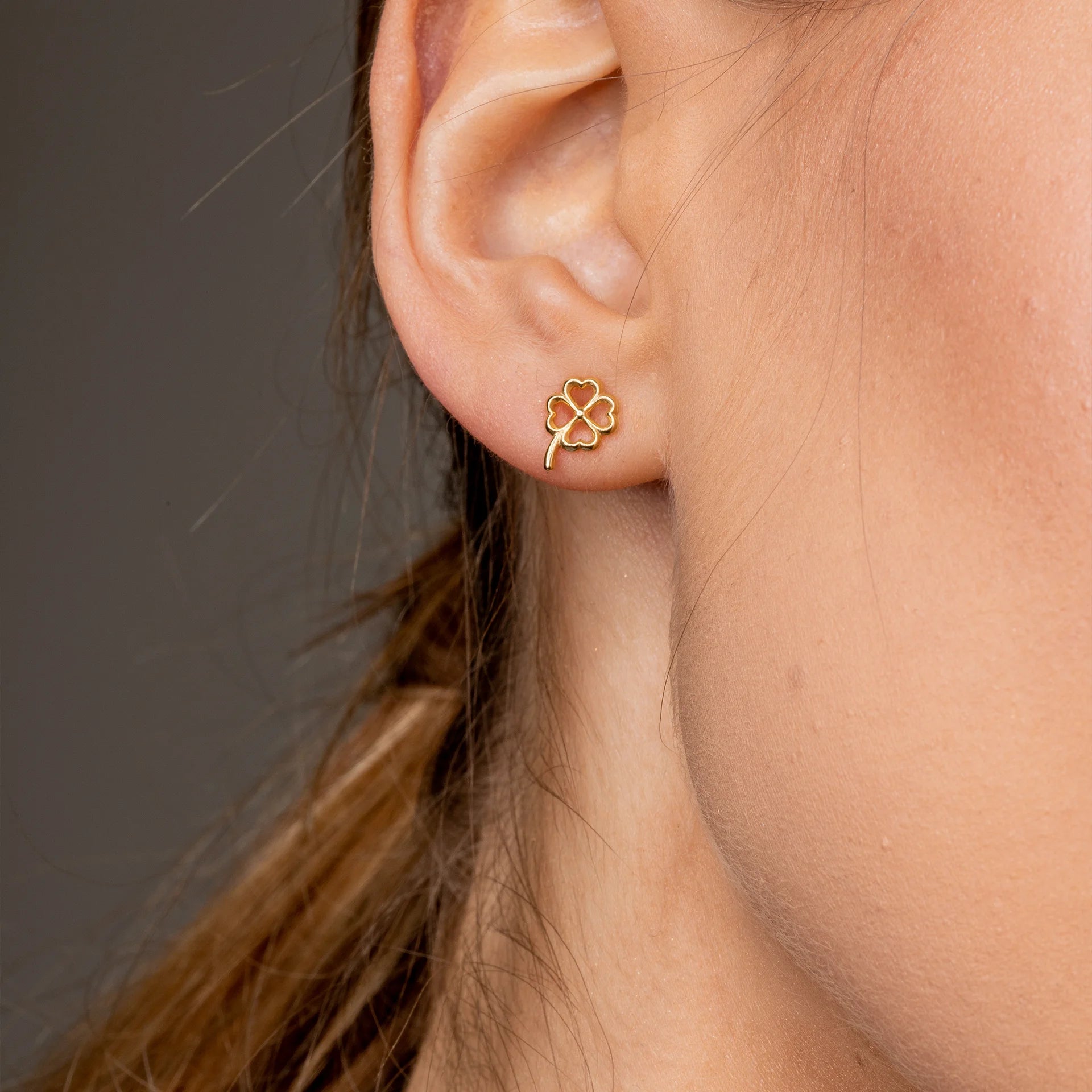 Kolczyki koniczynki CLOVER złote