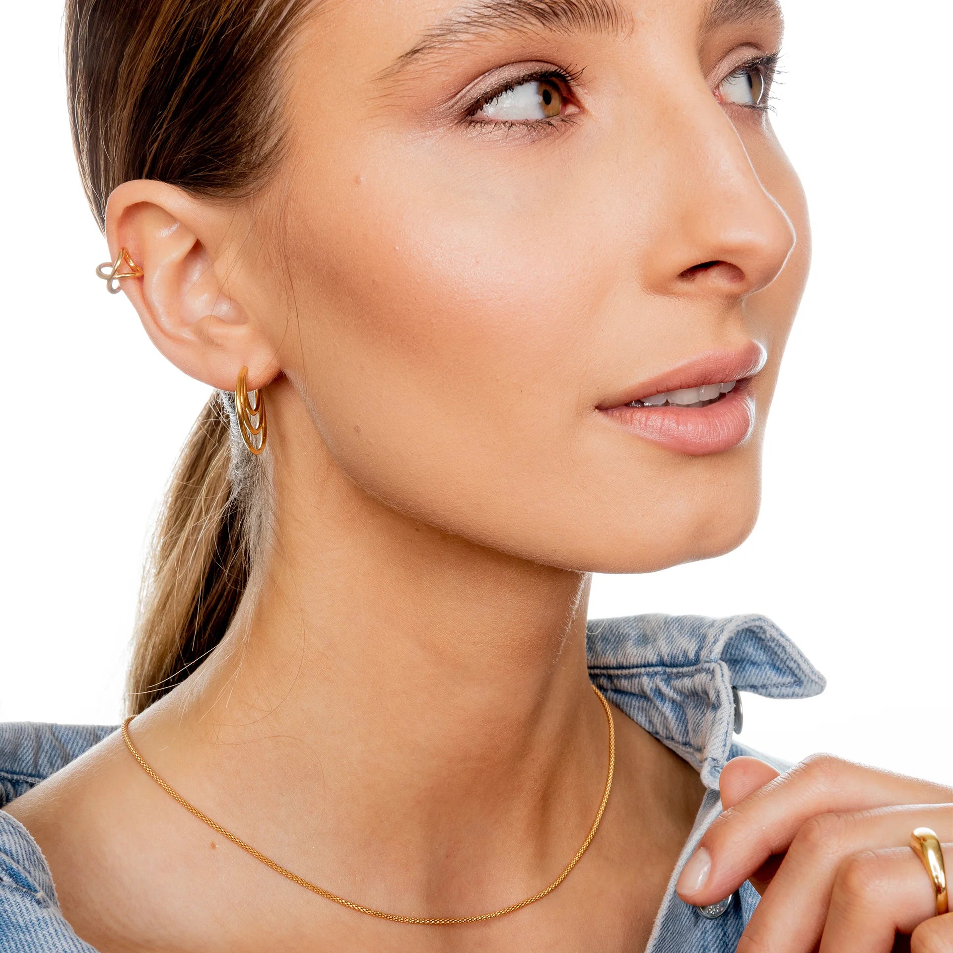 Kolczyki koła CHARM złote