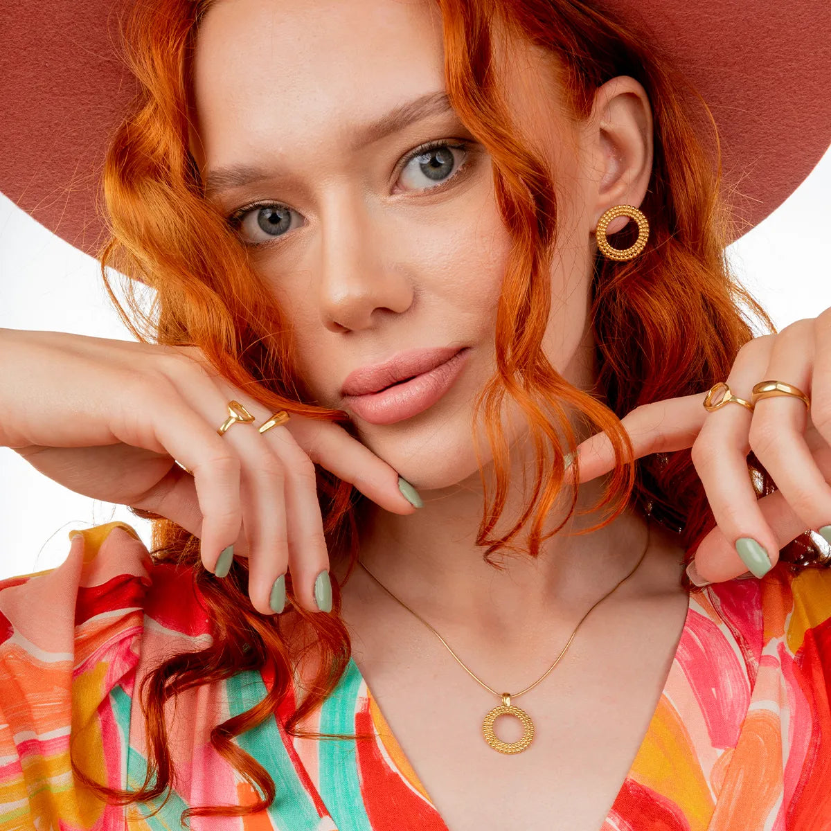 Naszyjnik SUNRISE srebrny pozłacany - zawieszka i łańcuszek