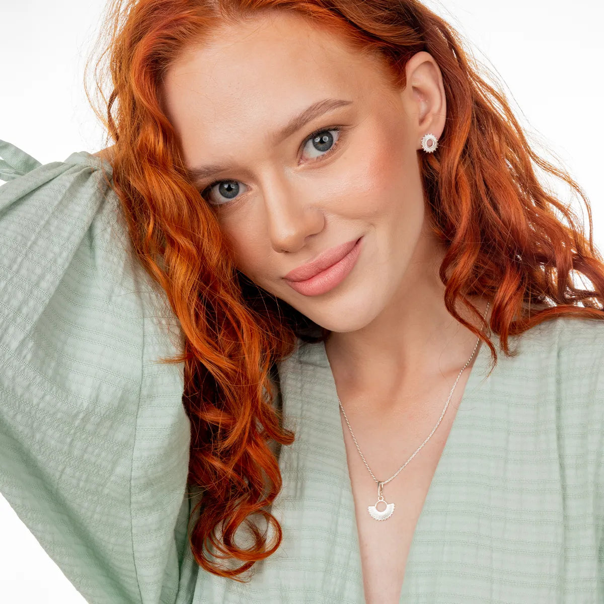 Naszyjnik SUN srebrny - zawieszka i łańcuszek