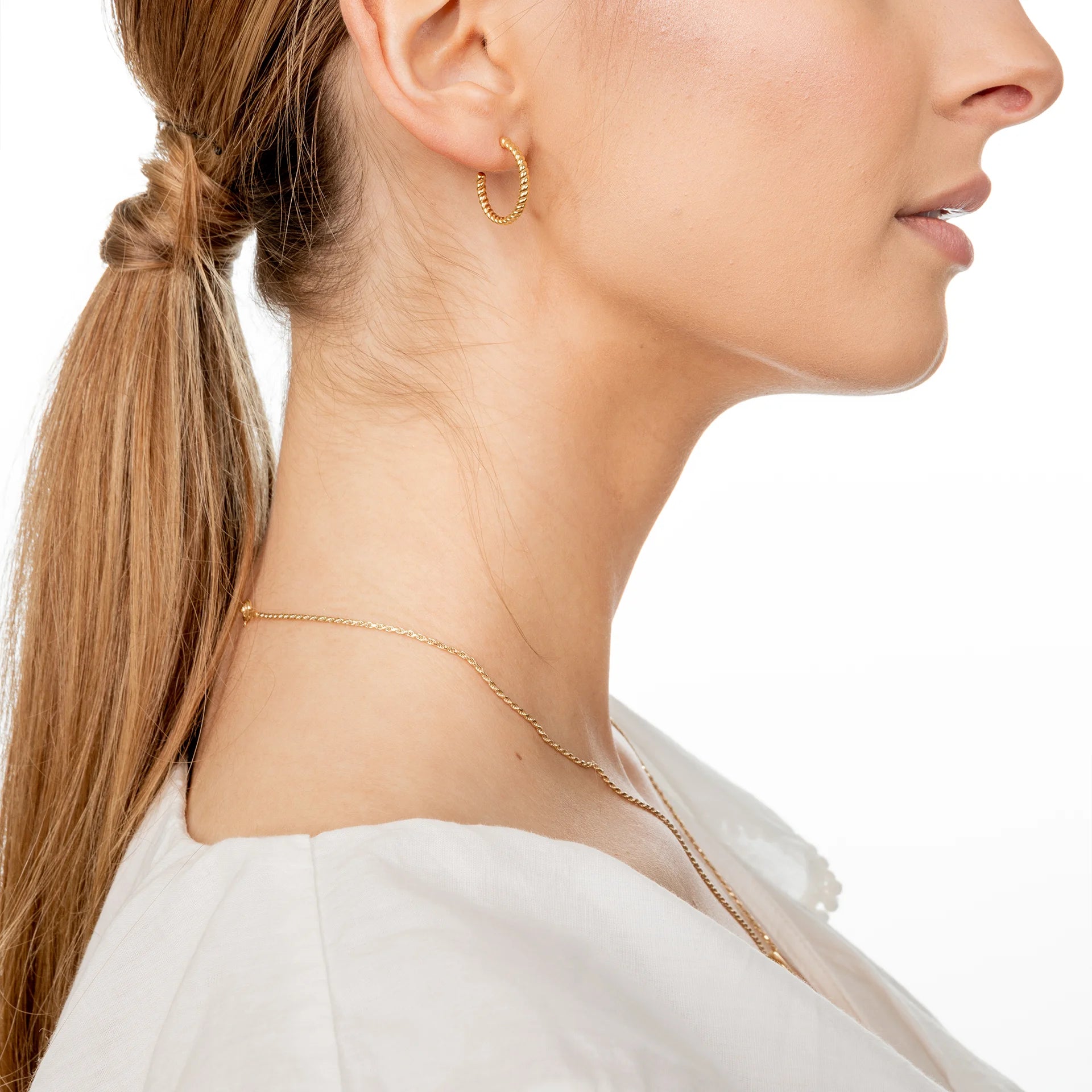 Kolczyki HELISA II srebrne pozłacane