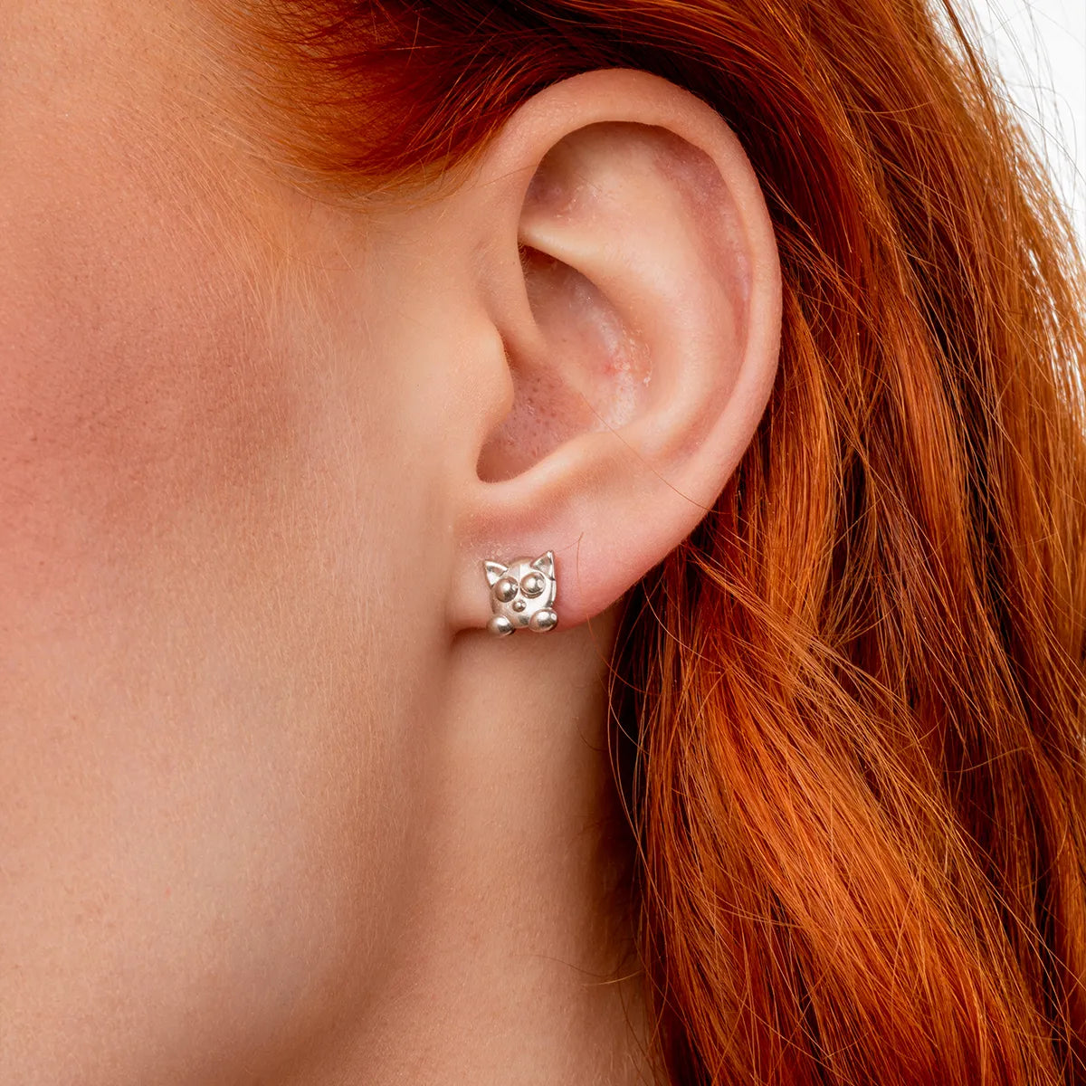 Kolczyki kotki CAT srebrne