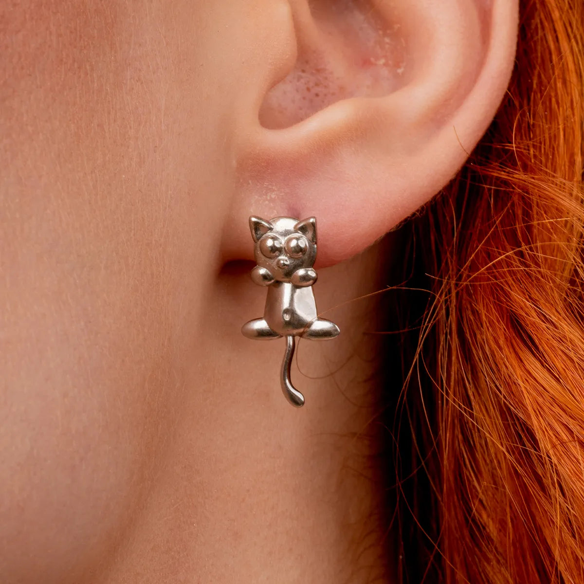 Kolczyki kotki CAT srebrne