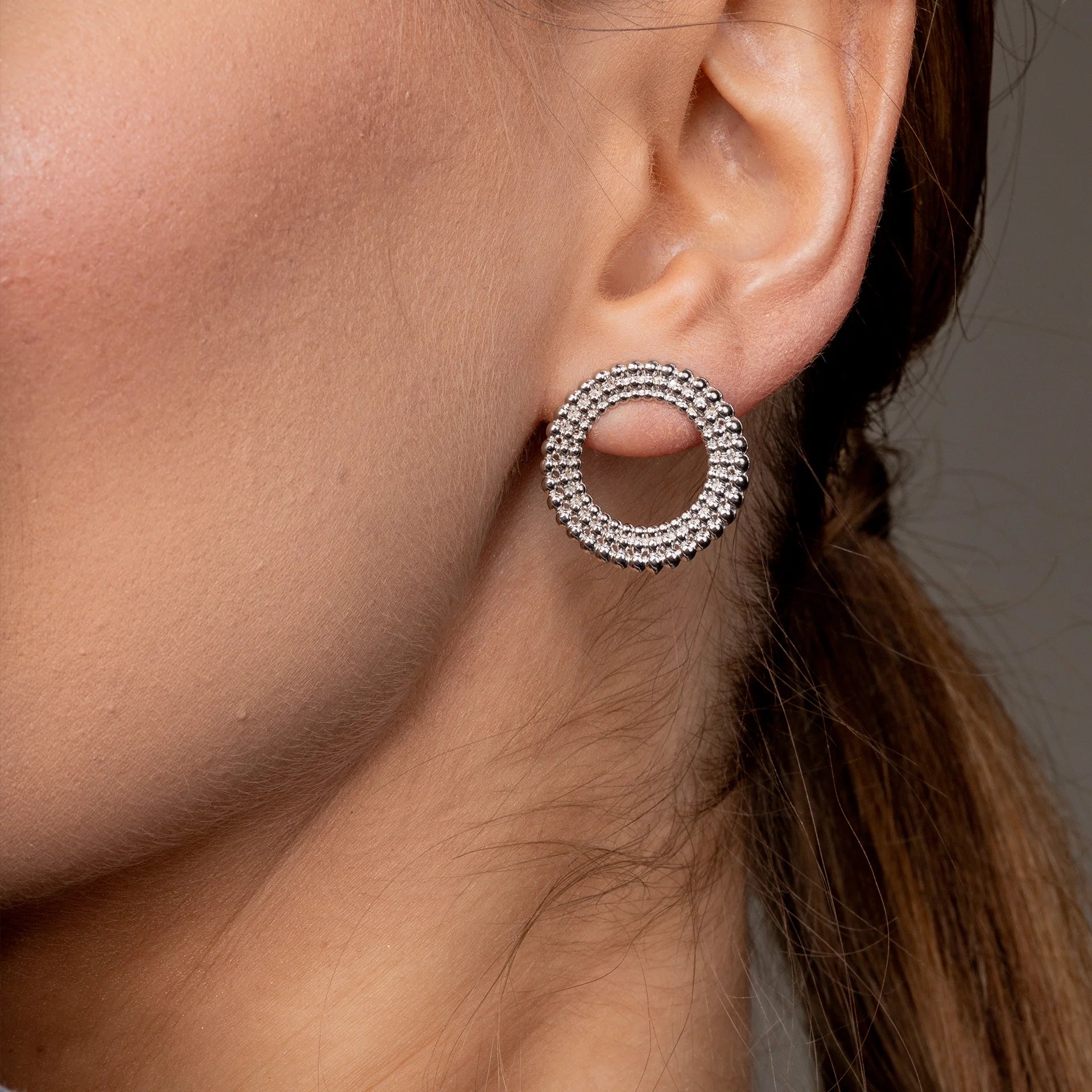 Kolczyki koła SUNRISE srebrne