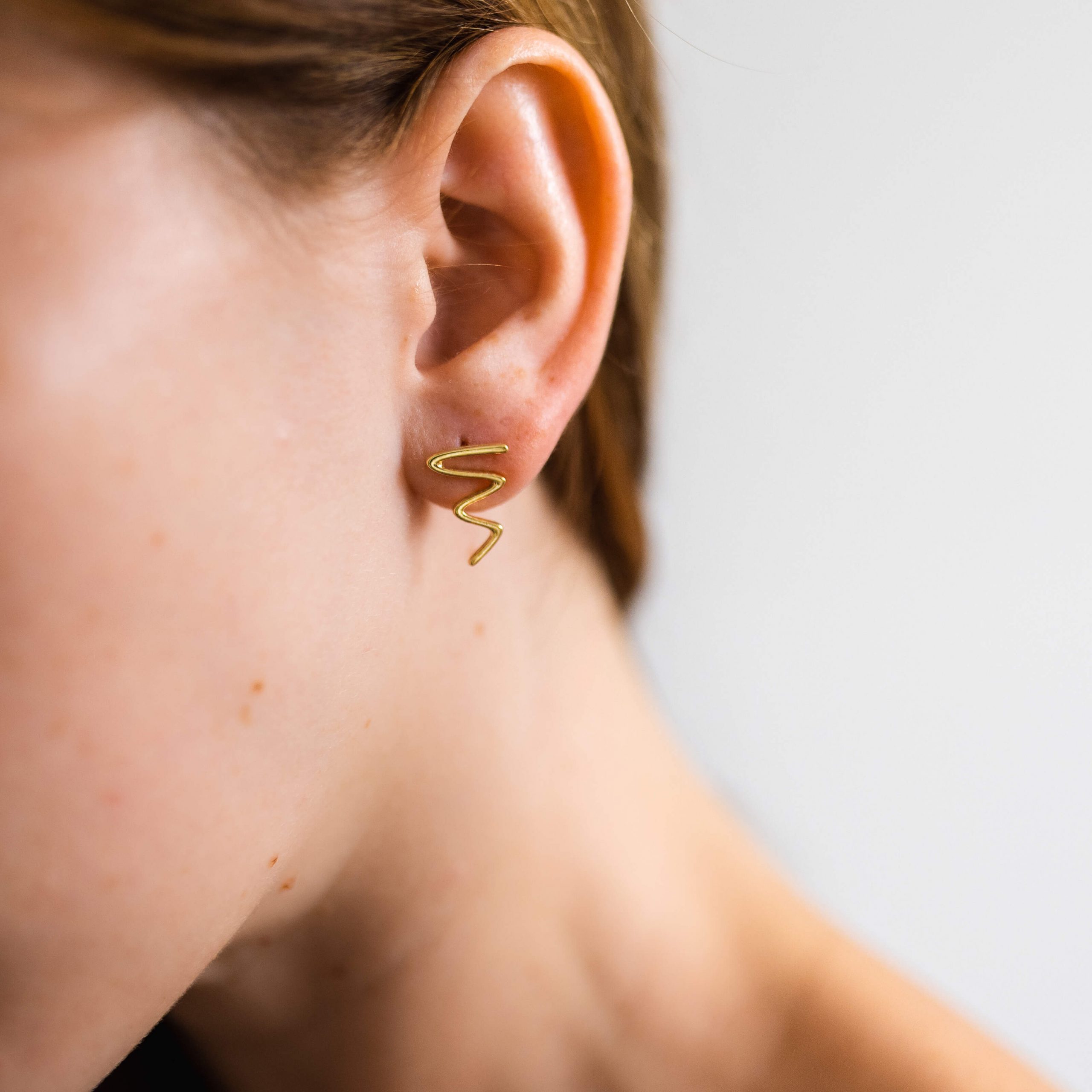 Kolczyki węże SNAKE srebrne pozłacane