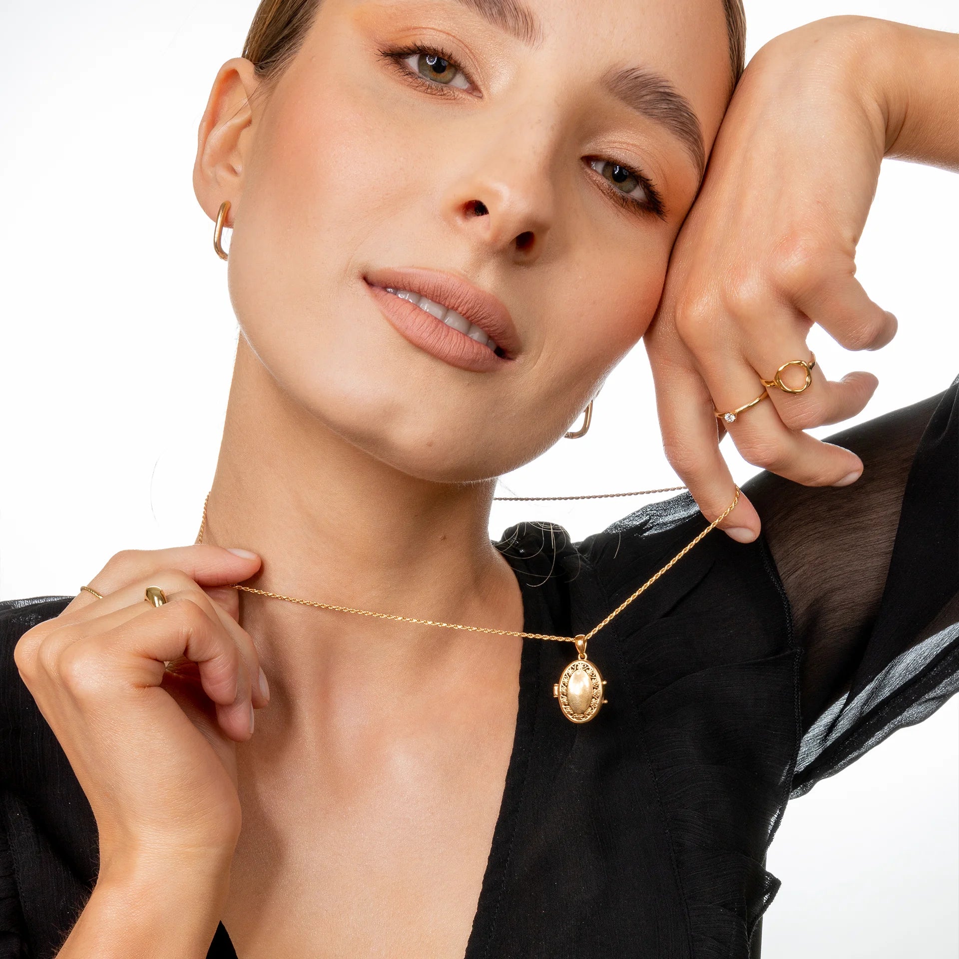 Zawieszka SECRET srebrna pozłacana