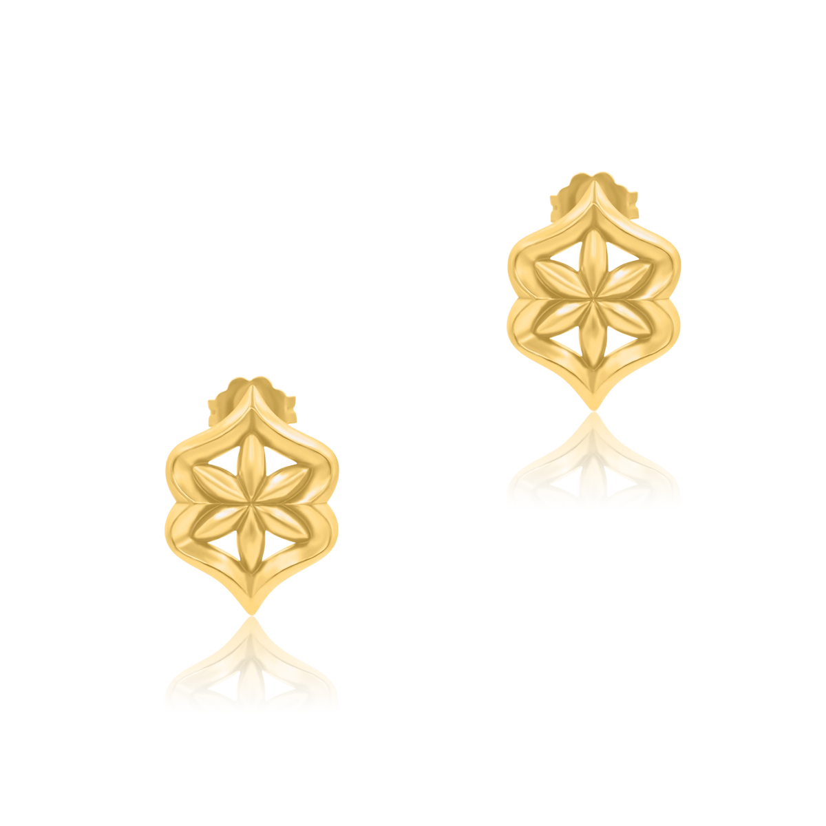 Kolczyki FLOWER srebrne pozłacane