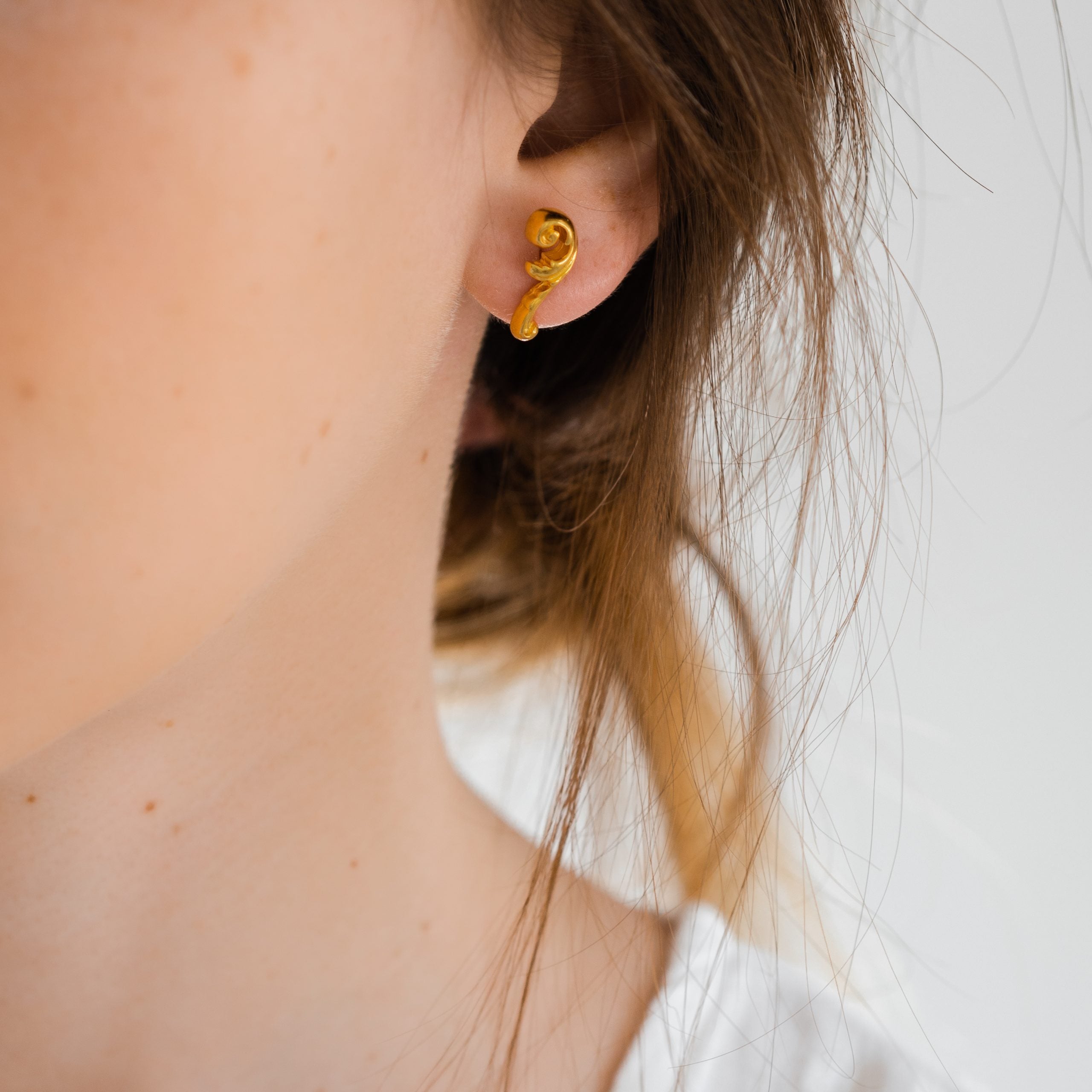 Kolczyki ACCANTUS srebrne pozłacane