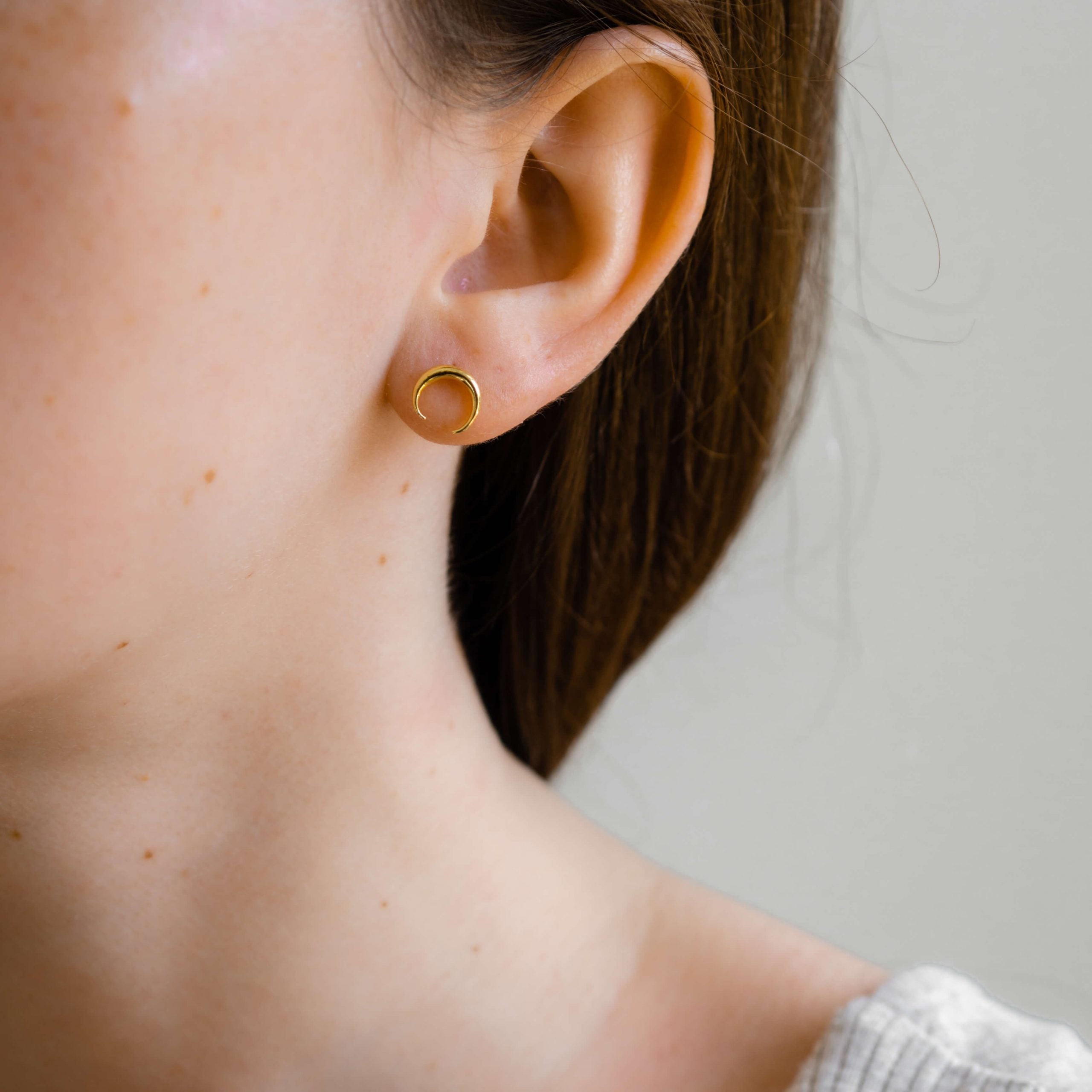 Kolczyki księżyce MOON złote