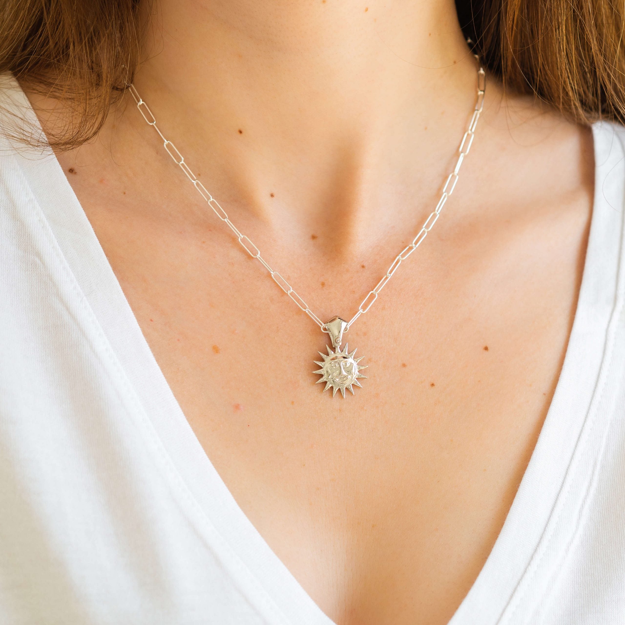 Zawieszka słońce AZTEC srebrna