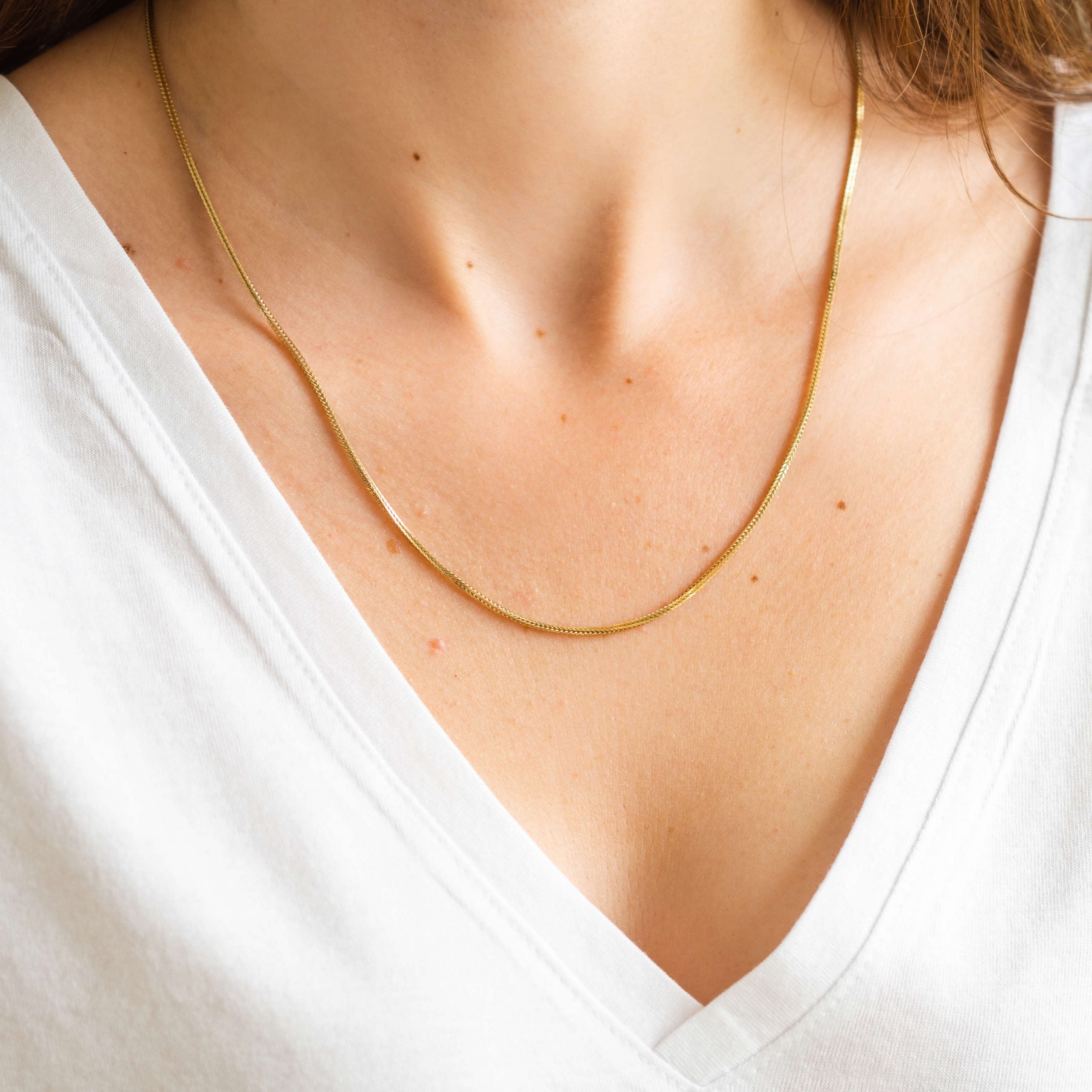 Łańcuszek LISA srebrny pozłacany