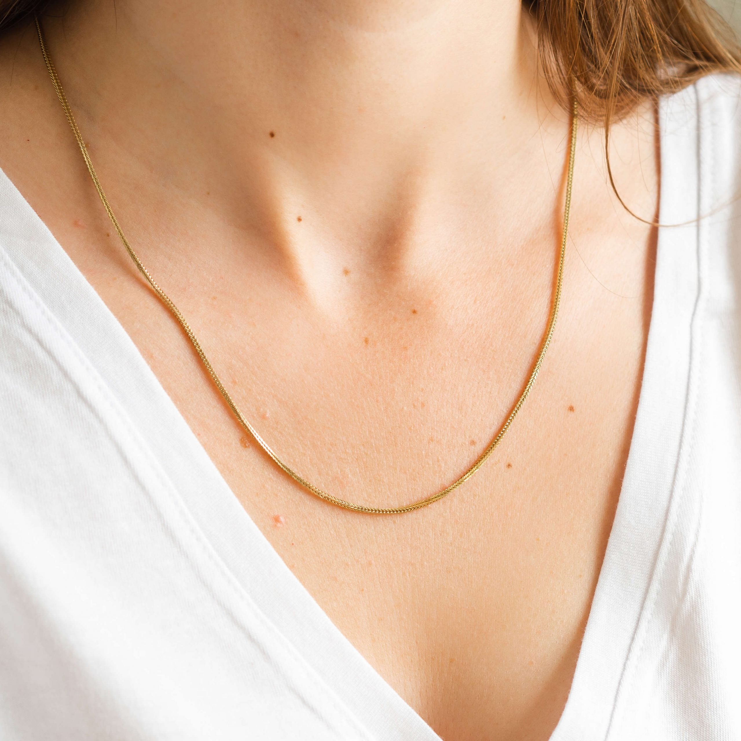 Łańcuszek LISA srebrny pozłacany