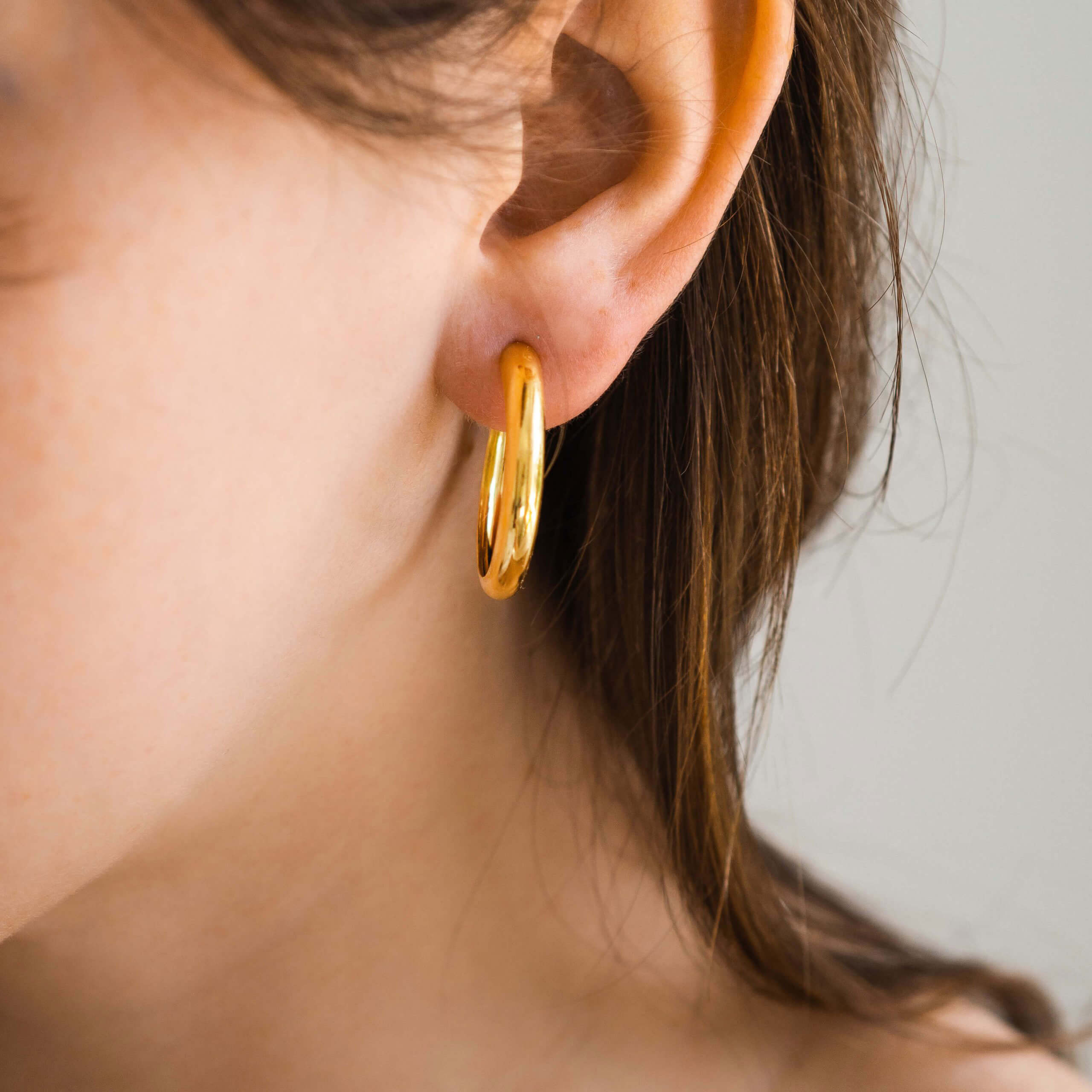 Kolczyki koła NADIA srebrne pozłacane