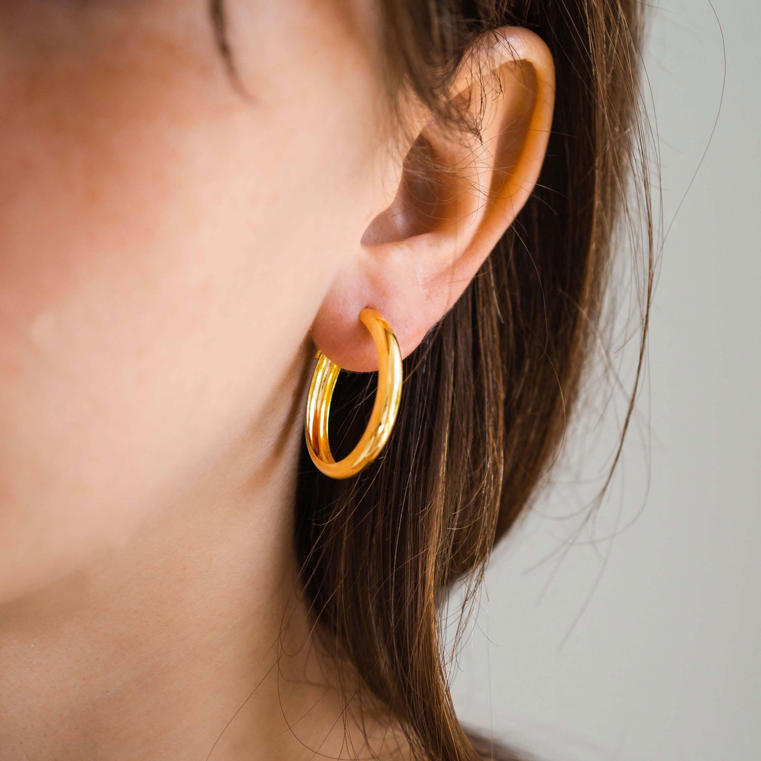 Kolczyki koła NADIA srebrne pozłacane