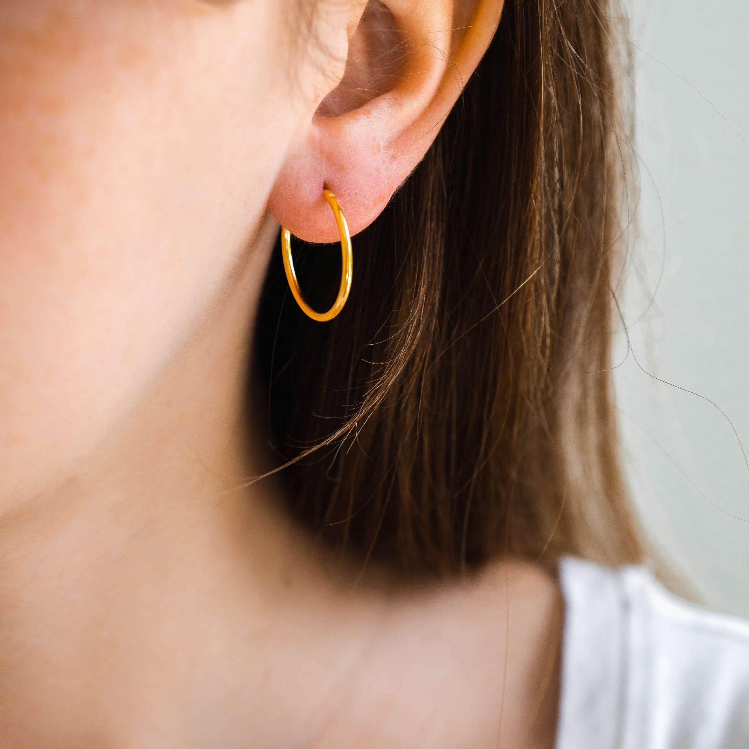 Kolczyki koła ELENA srebrne pozłacane