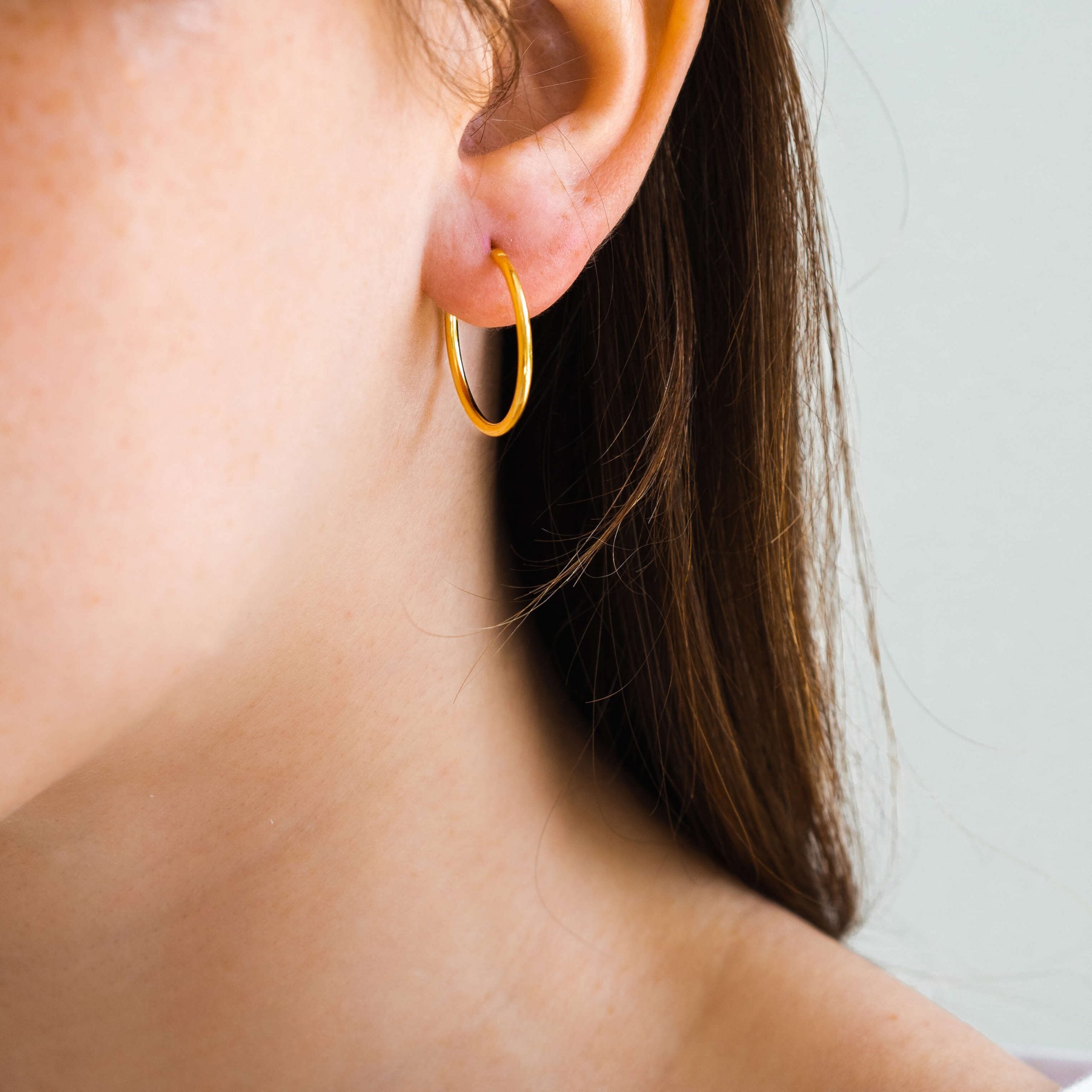 Kolczyki koła ELENA srebrne pozłacane