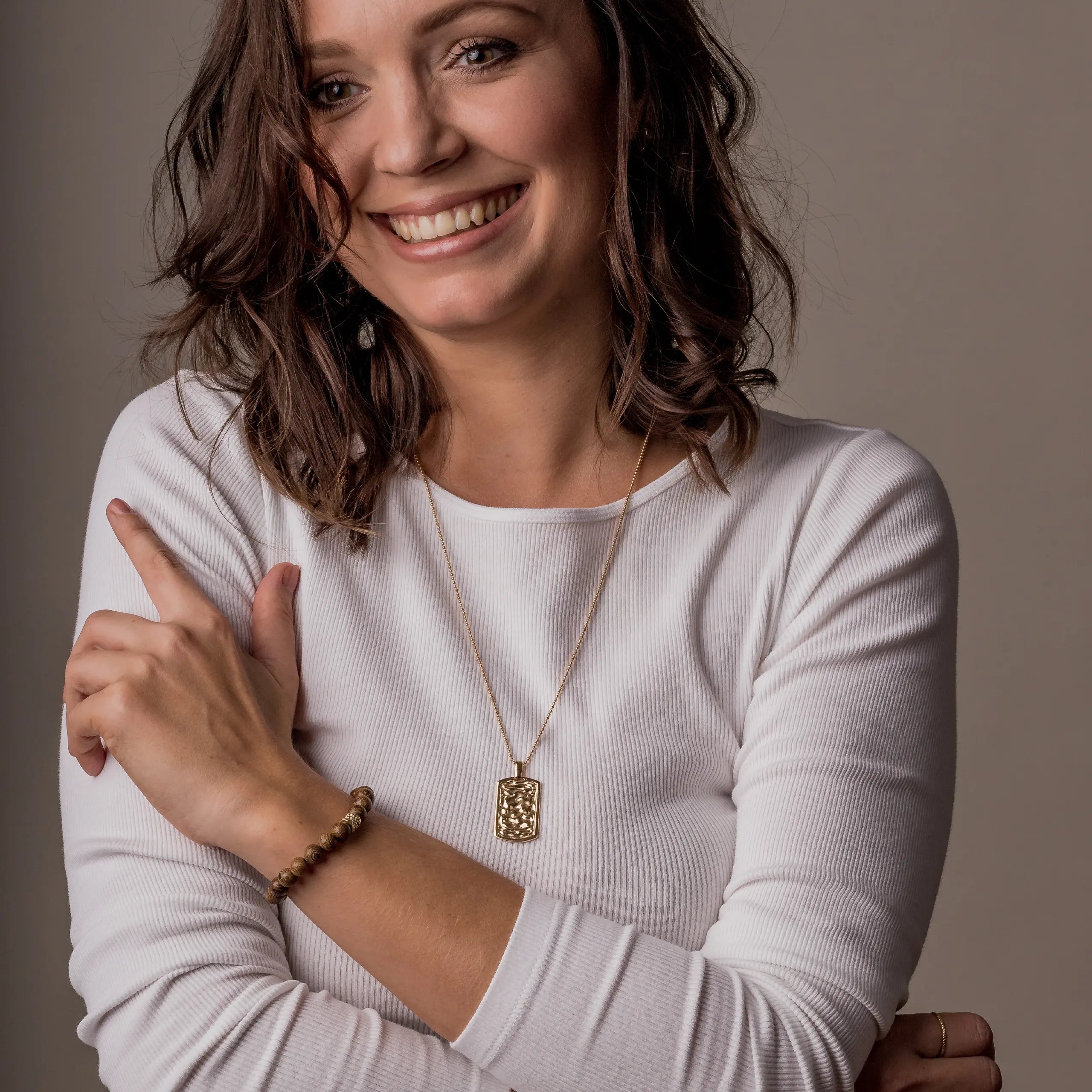 Bransoletka z drewna wenge ALEX - UNISEX srebrna pozłacana