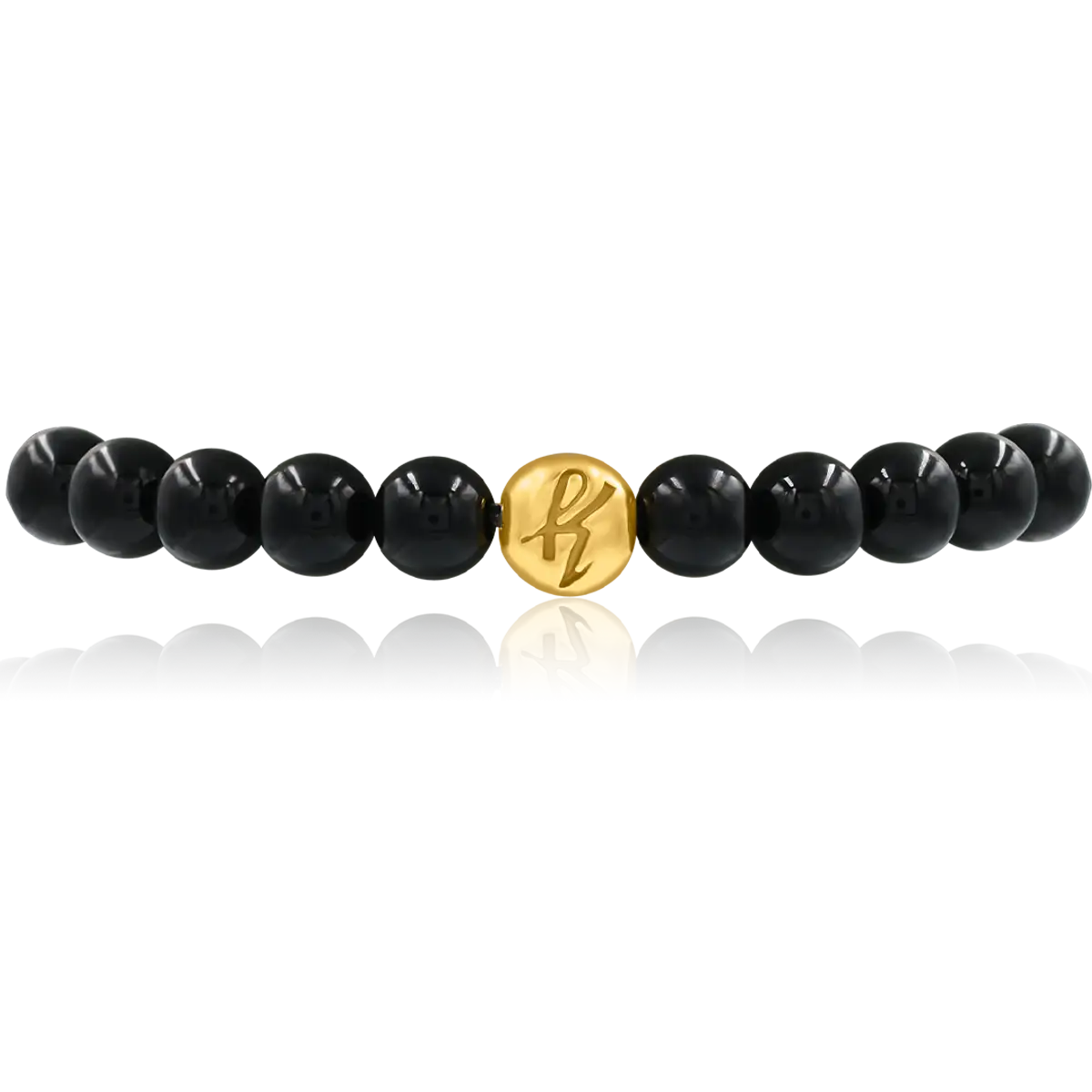 Bransoletka AURORA BLACK srebrna pozłacana